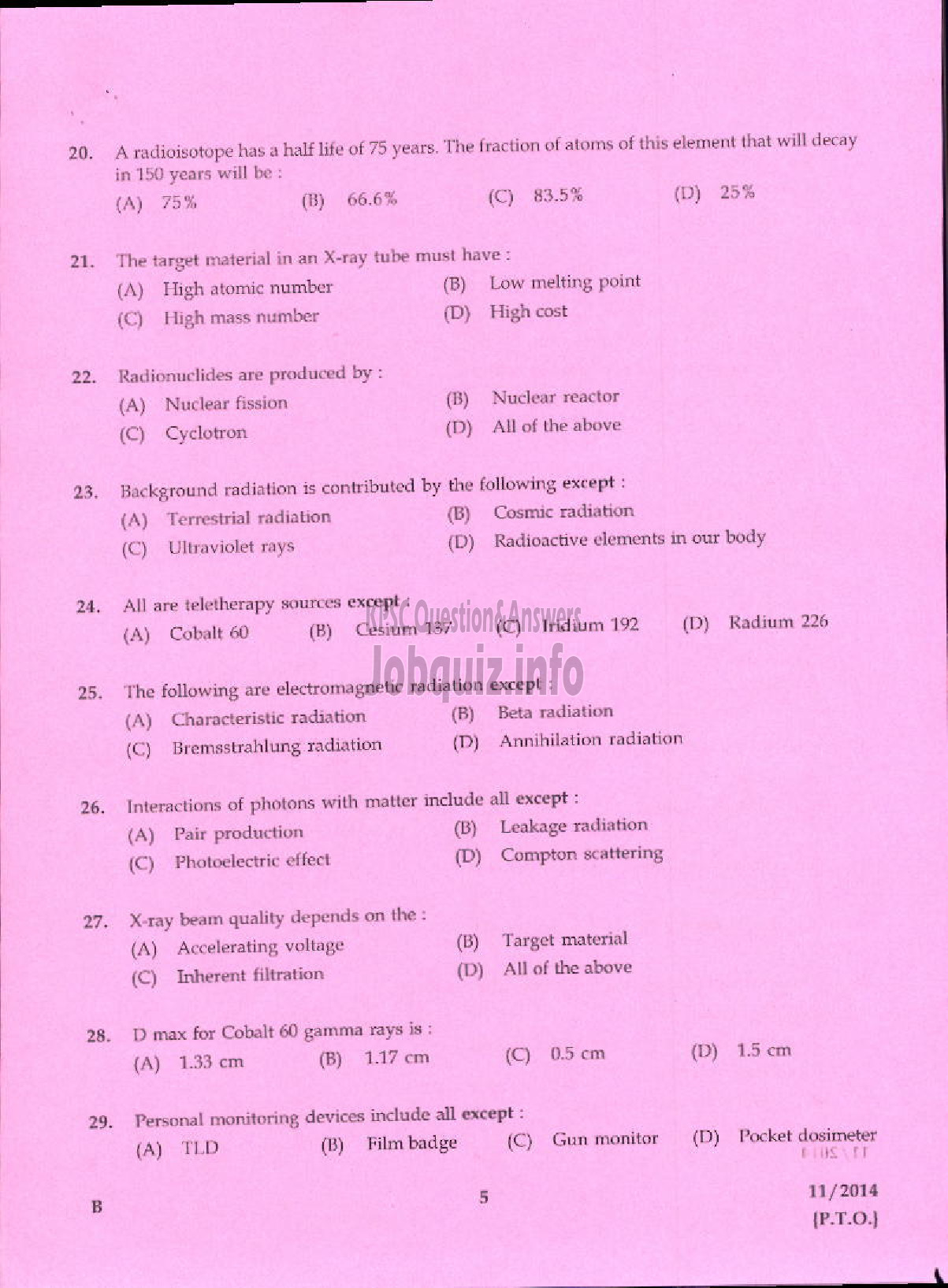 Kerala PSC Question Paper - RADIOGRAPHER GR II INDIAN SYSTEMS OF MEDICINE IDK KKD-3