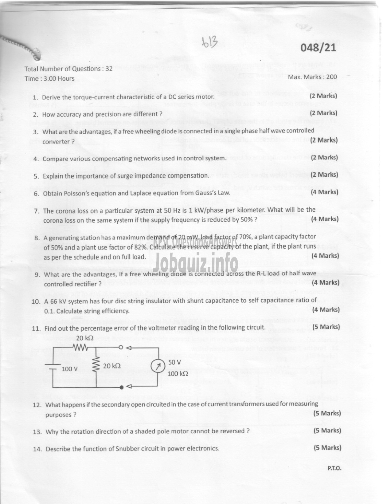 Kerala PSC Question Paper - RANGE FOREST OFFICER-1