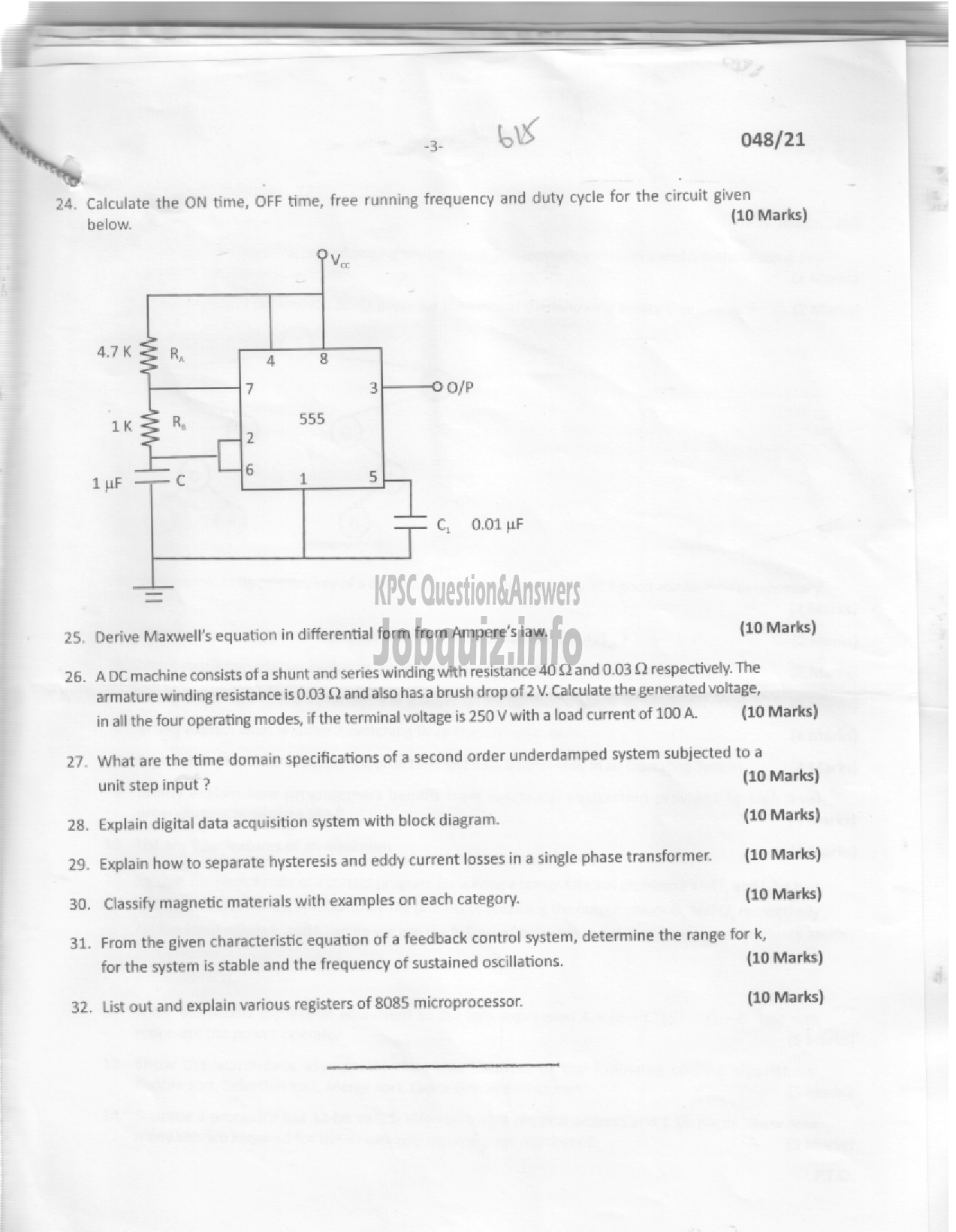 Kerala PSC Question Paper - RANGE FOREST OFFICER-3