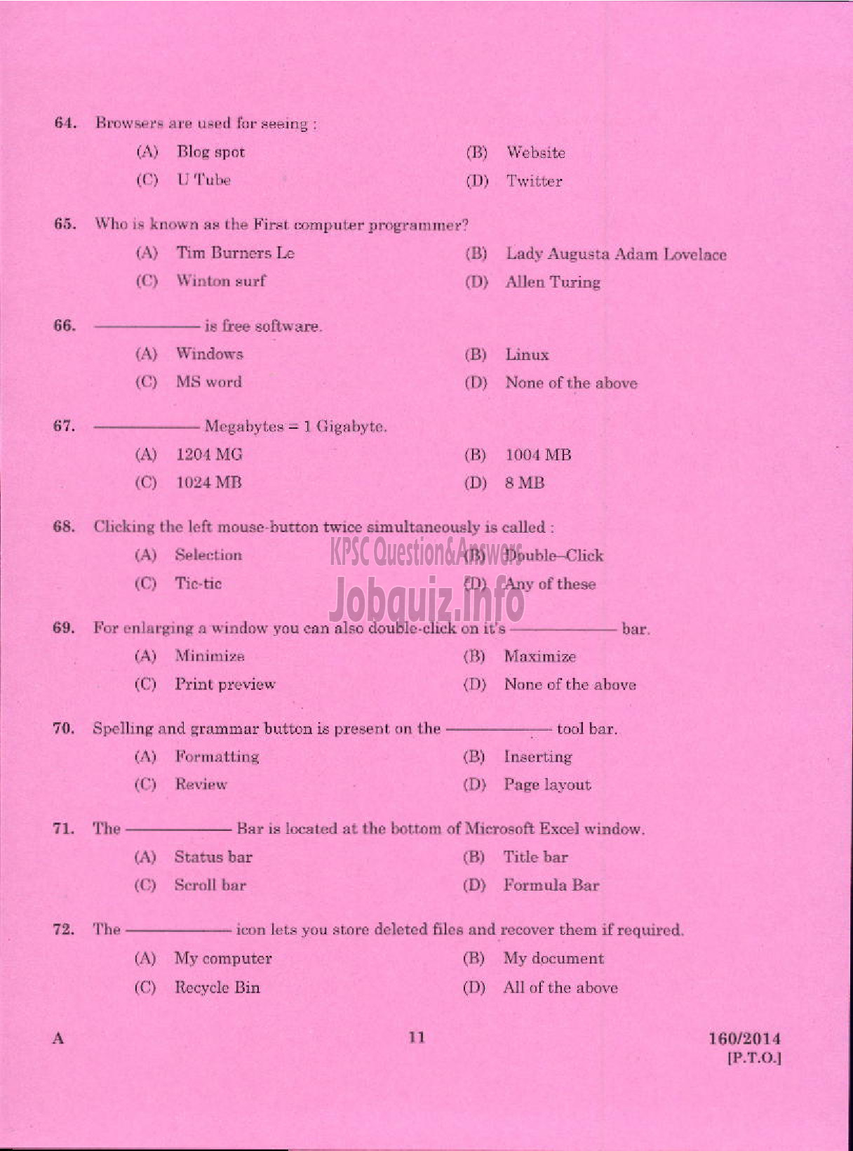 Kerala PSC Question Paper - REPORTER GRADE II ENGLISH LEGISLATURE SECRETARIAT-9