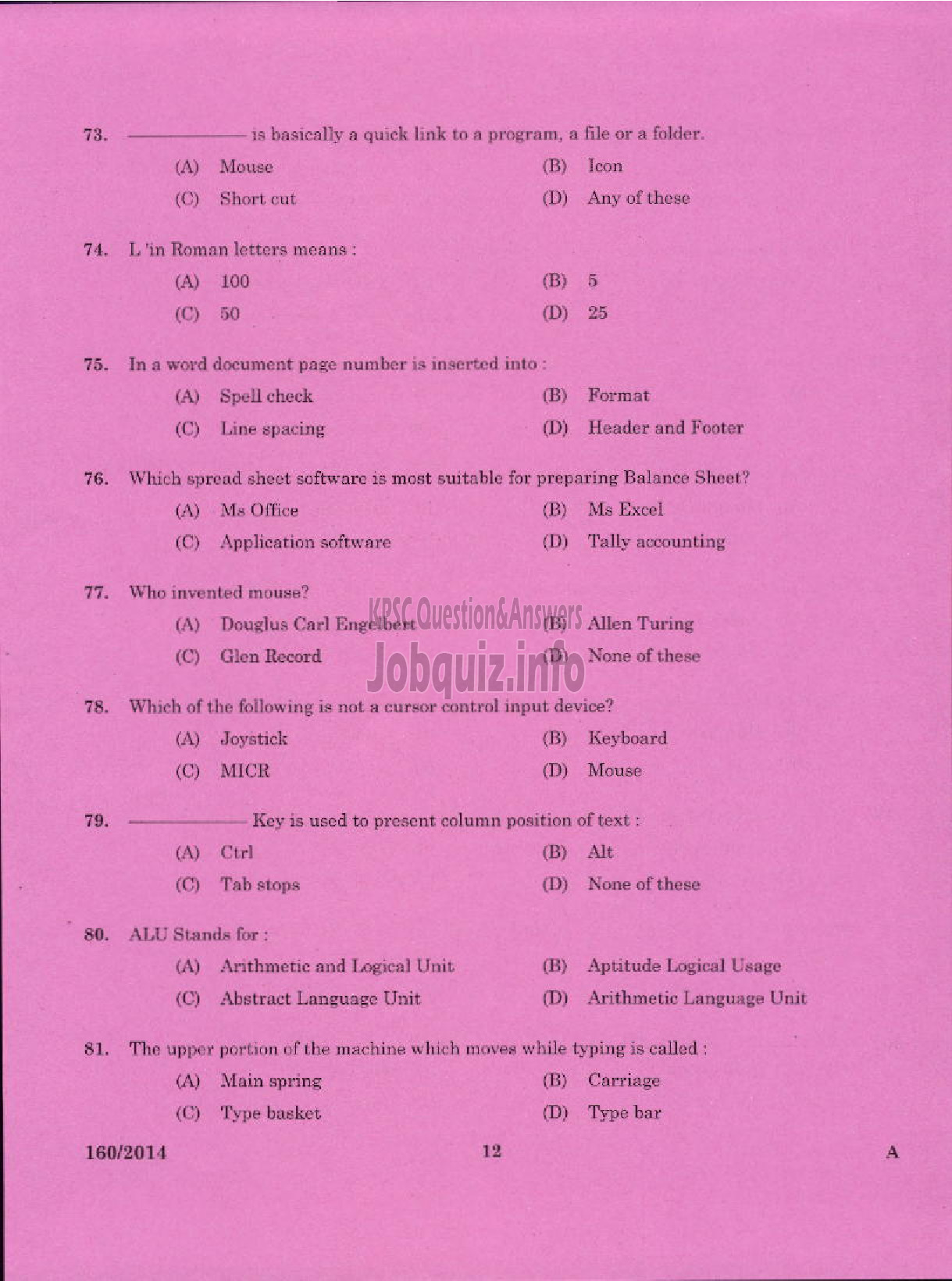 Kerala PSC Question Paper - REPORTER GRADE II ENGLISH LEGISLATURE SECRETARIAT-10