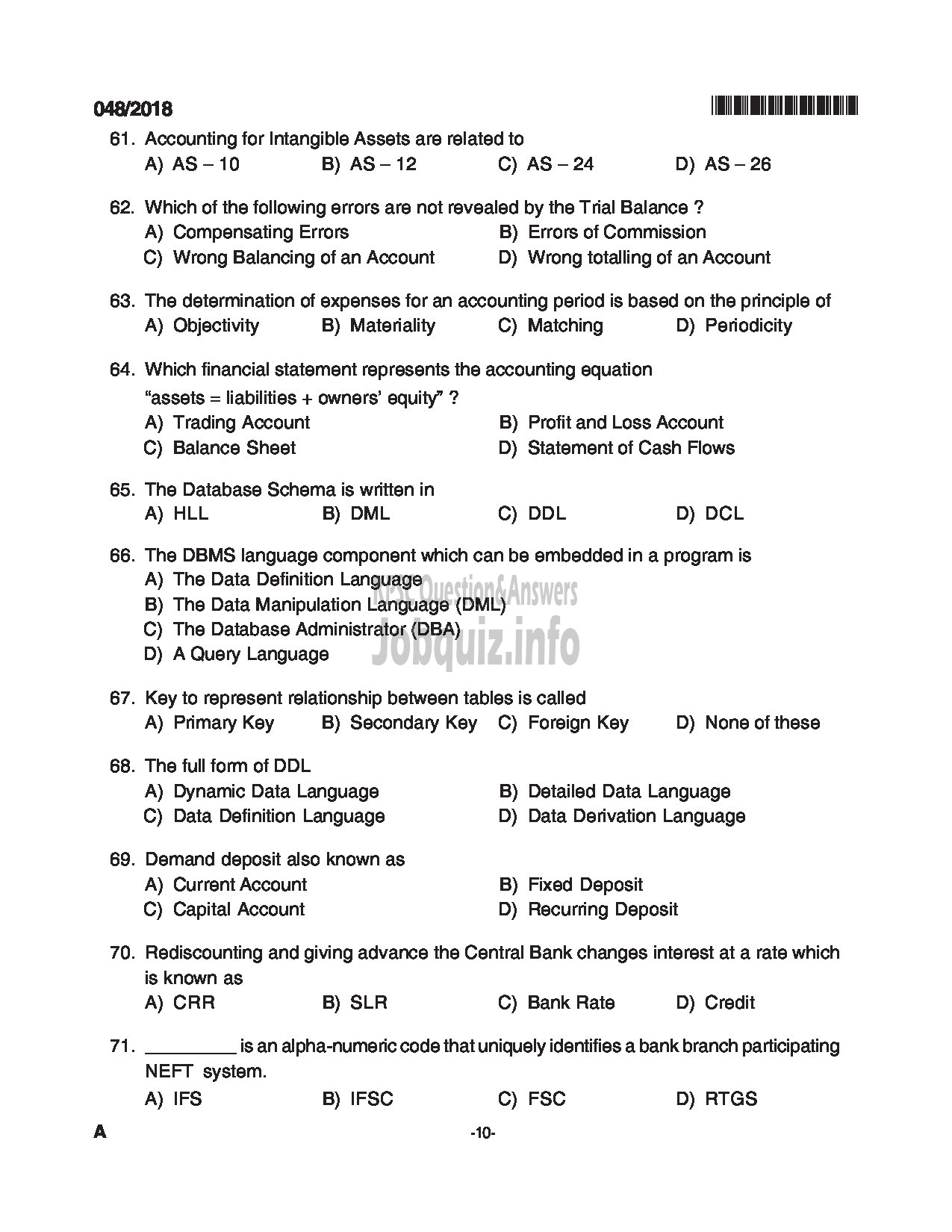 Kerala PSC Question Paper - RESEARCH ASSISTANT STATE PLANNING BOARD-10