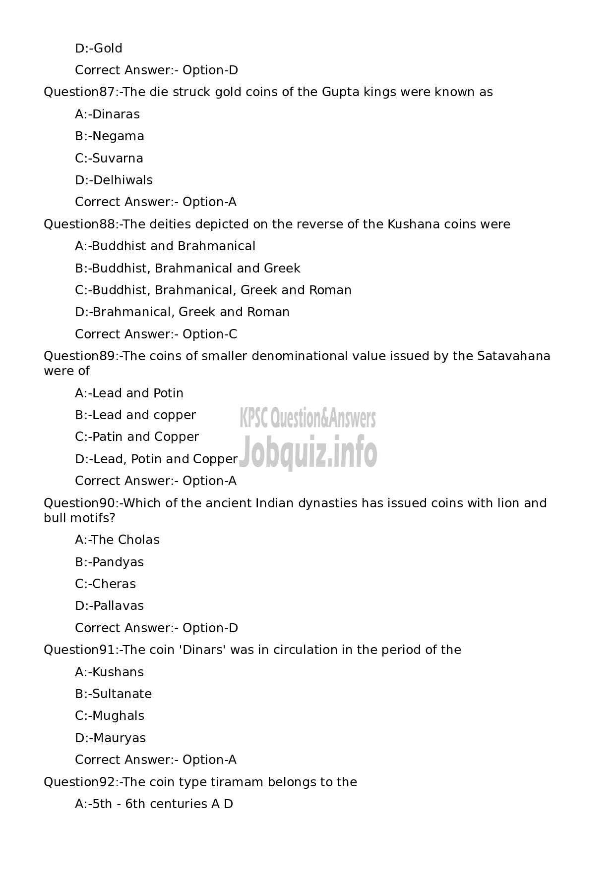 Kerala PSC Question Paper - Research Assistant (Numismatics)-17