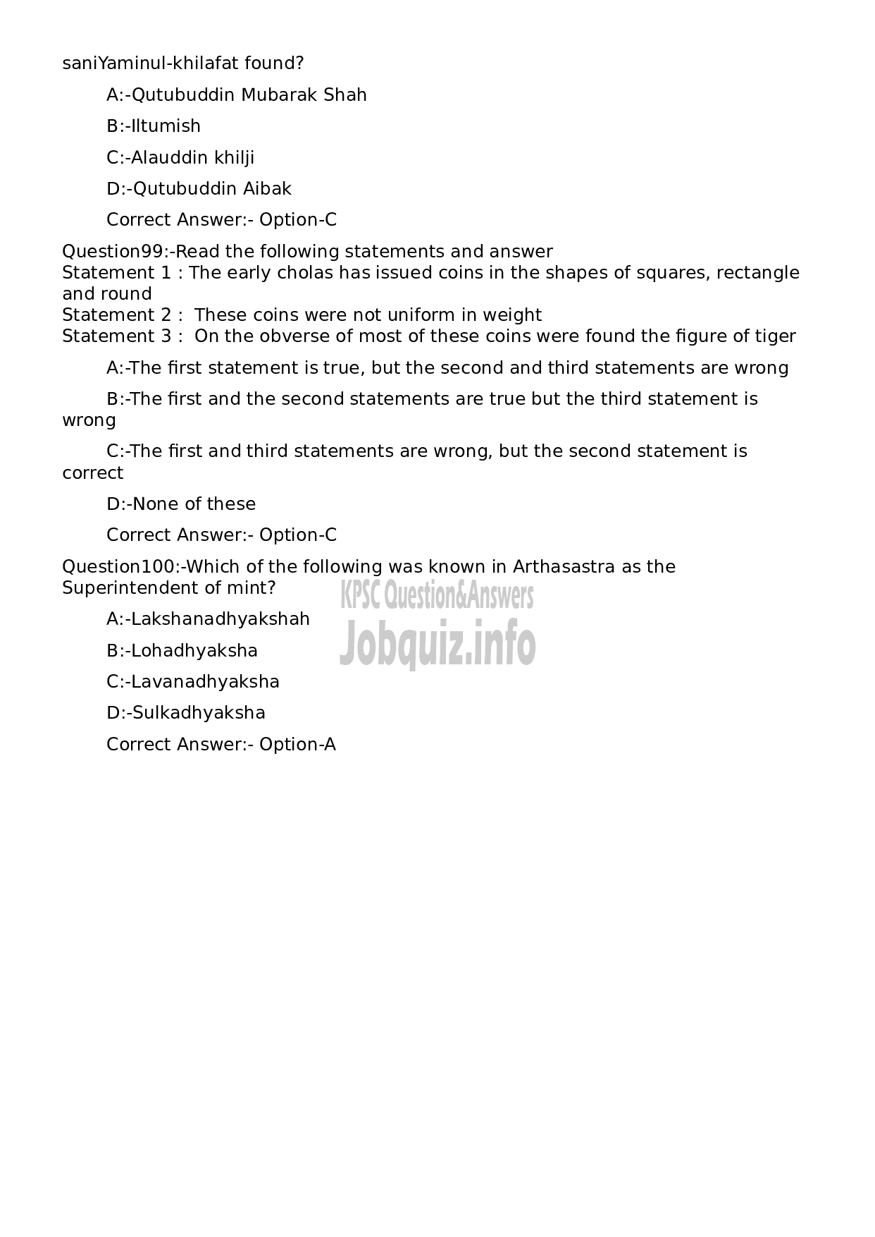 Kerala PSC Question Paper - Research Assistant (Numismatics)-19