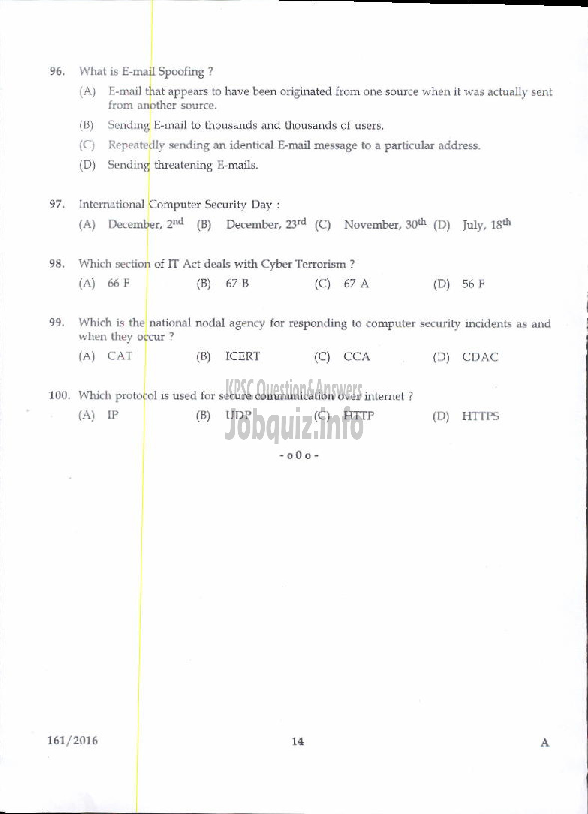 Kerala PSC Question Paper - SALES ASSISTANT GR II KSCCF LTD/JR ASST/CASHIER KSEB/KERALA CERAMICS/EXCISE CIRCLE INSPECTOR EXCISE-12