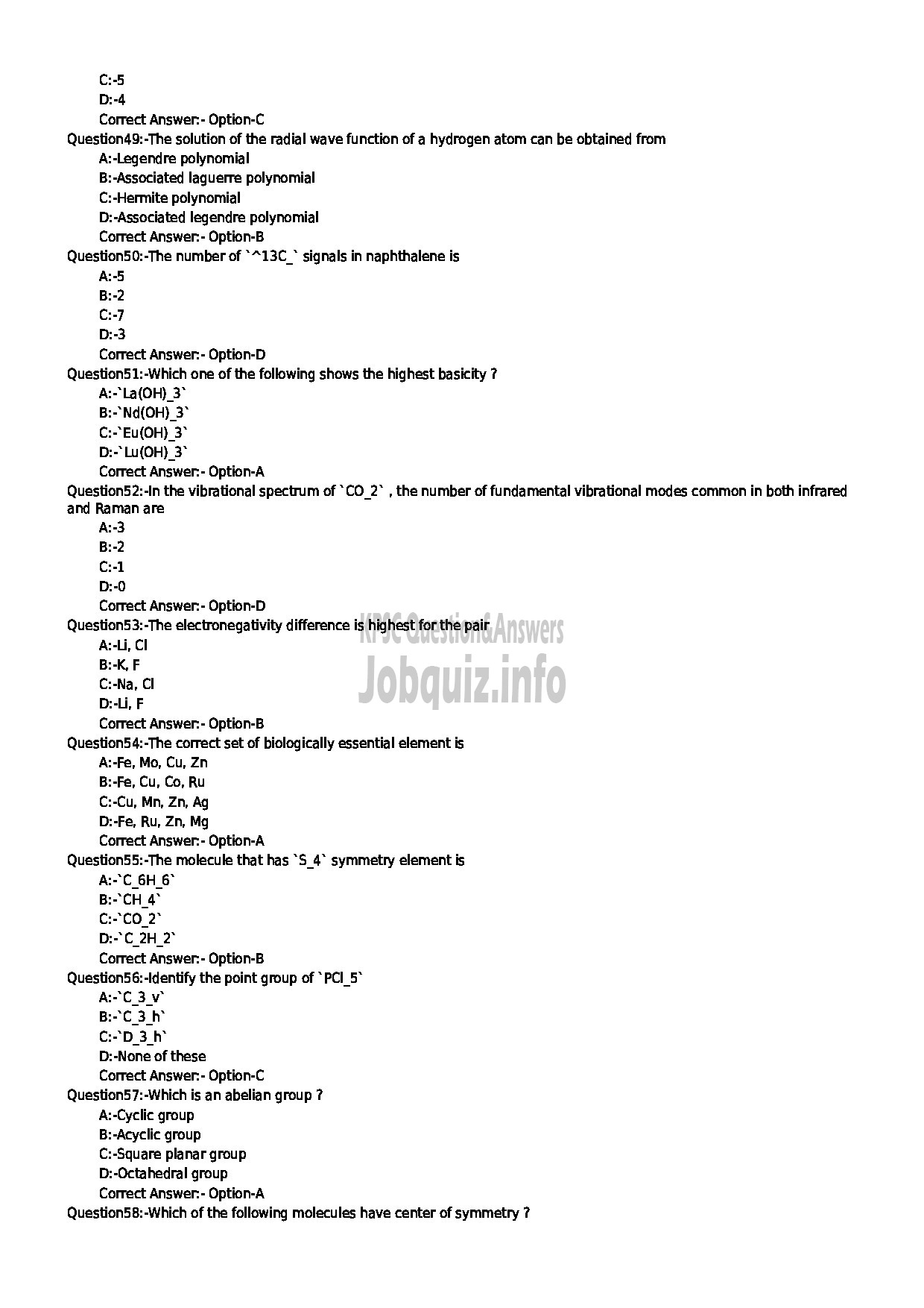 Kerala PSC Question Paper - SCIENTIFIC ASSISTANT POLICE FORENSIC SCIENCE LABORATORY-6