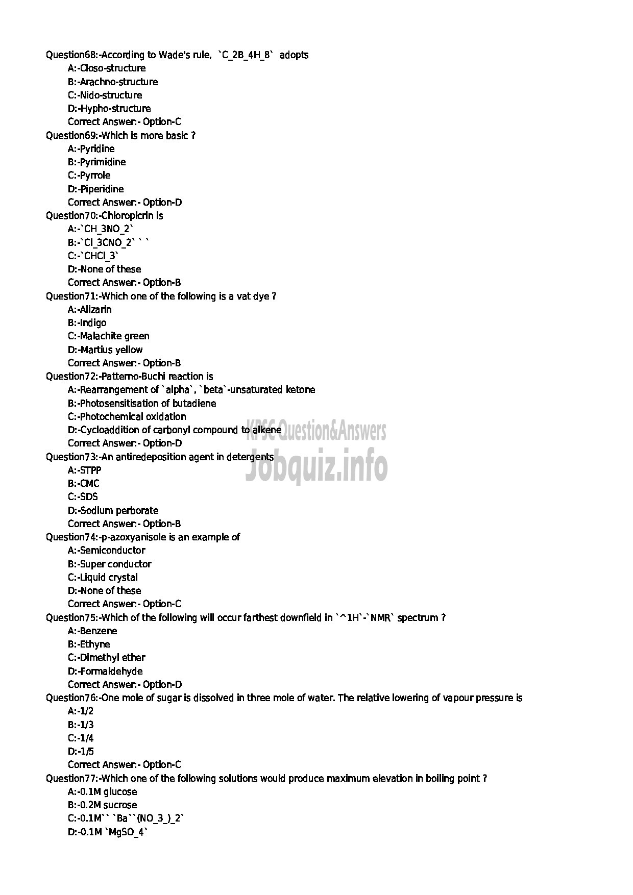 Kerala PSC Question Paper - SCIENTIFIC ASSISTANT POLICE FORENSIC SCIENCE LABORATORY-8