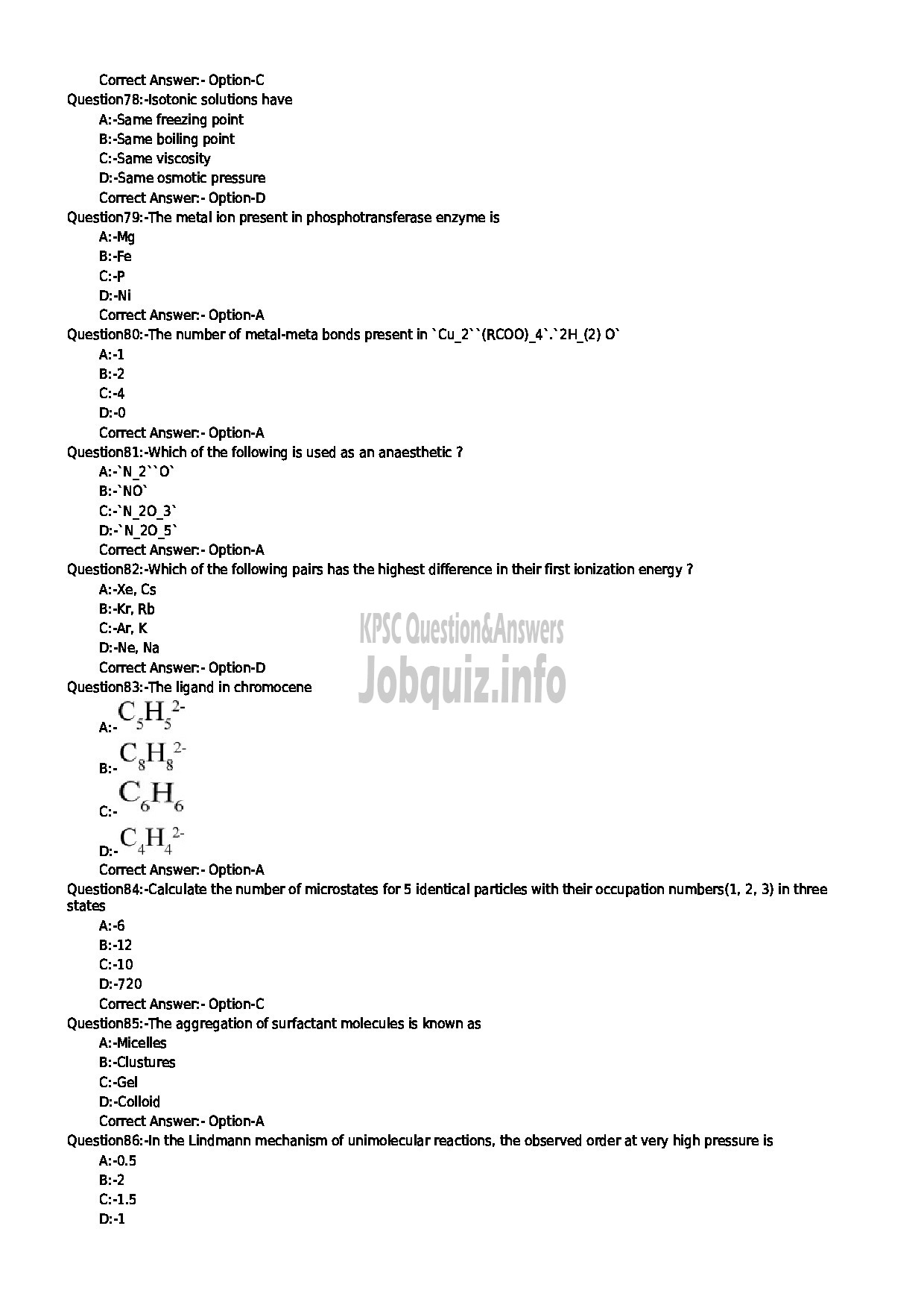 Kerala PSC Question Paper - SCIENTIFIC ASSISTANT POLICE FORENSIC SCIENCE LABORATORY-9