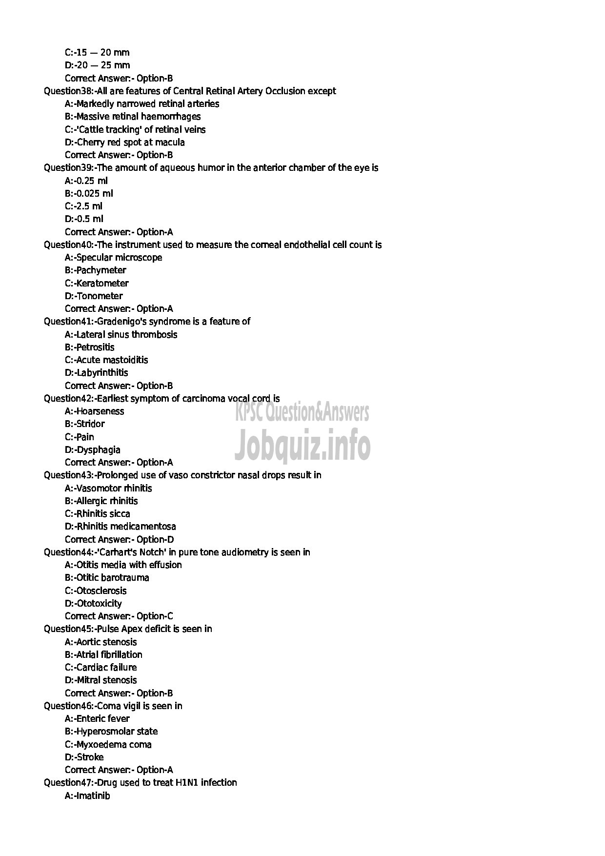 Kerala PSC Question Paper - SENIOR LECTURER MEDICAL EDUCATION-5