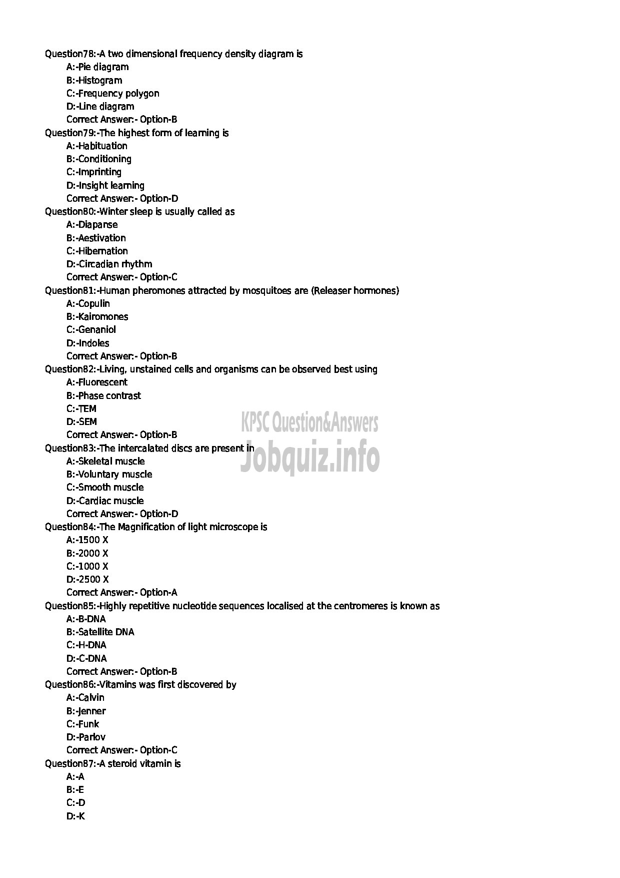 Kerala PSC Question Paper - SENIOR SCIENTIFIC ASSISTANT IN THE DEPARTMENT OF PHYSIOLOGY MEDICAL EDUCATION-9