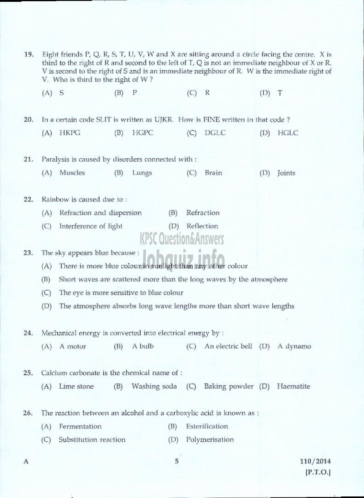 Kerala PSC Question Paper - SENIOR SUPERINTENDENT SR FOR ST ONLY GENERAL EDUCATION DEPARTMENT-3