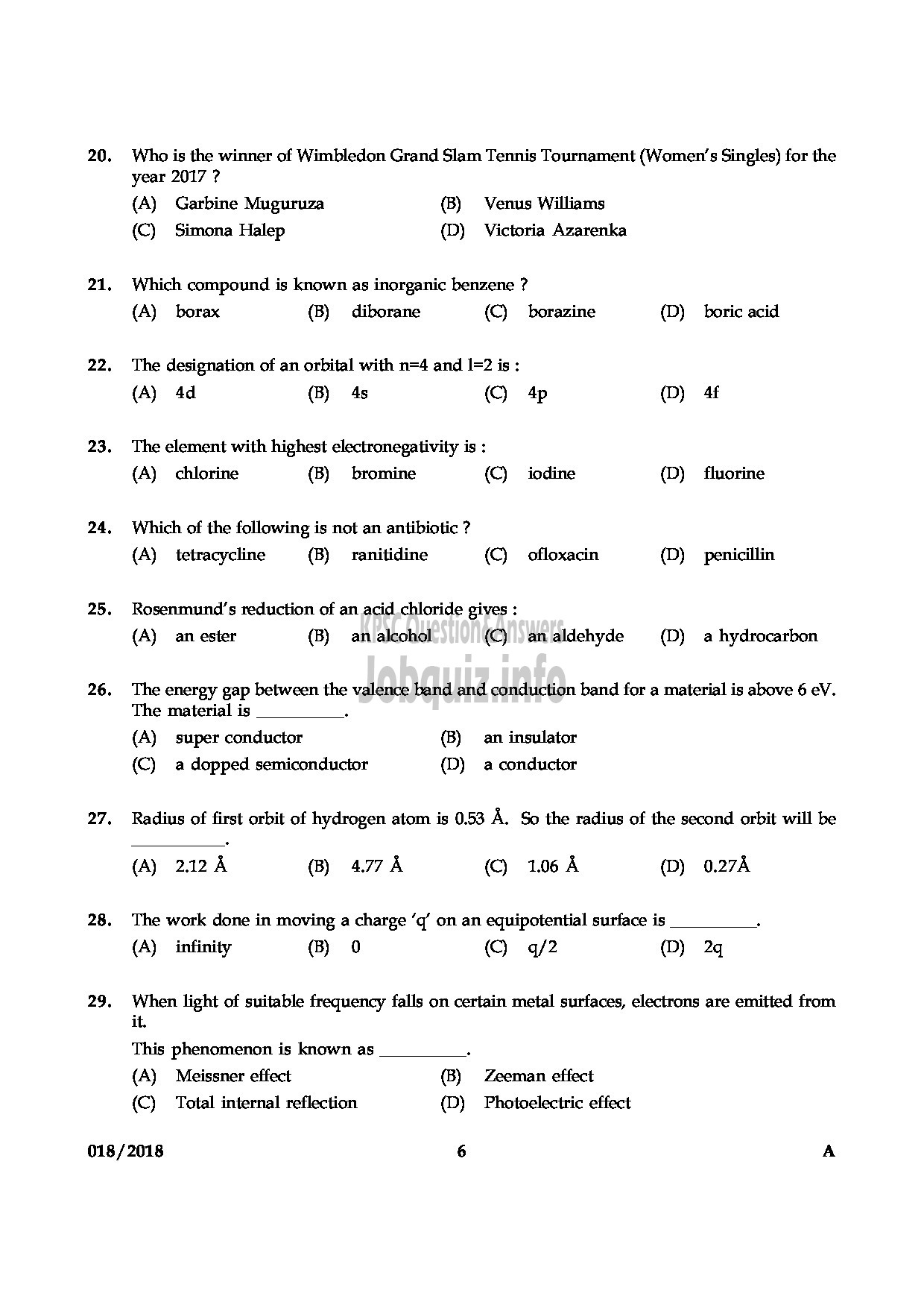 Kerala PSC Question Paper - STAFF NURSE GRADE II MEDICAL EDUCATION-6
