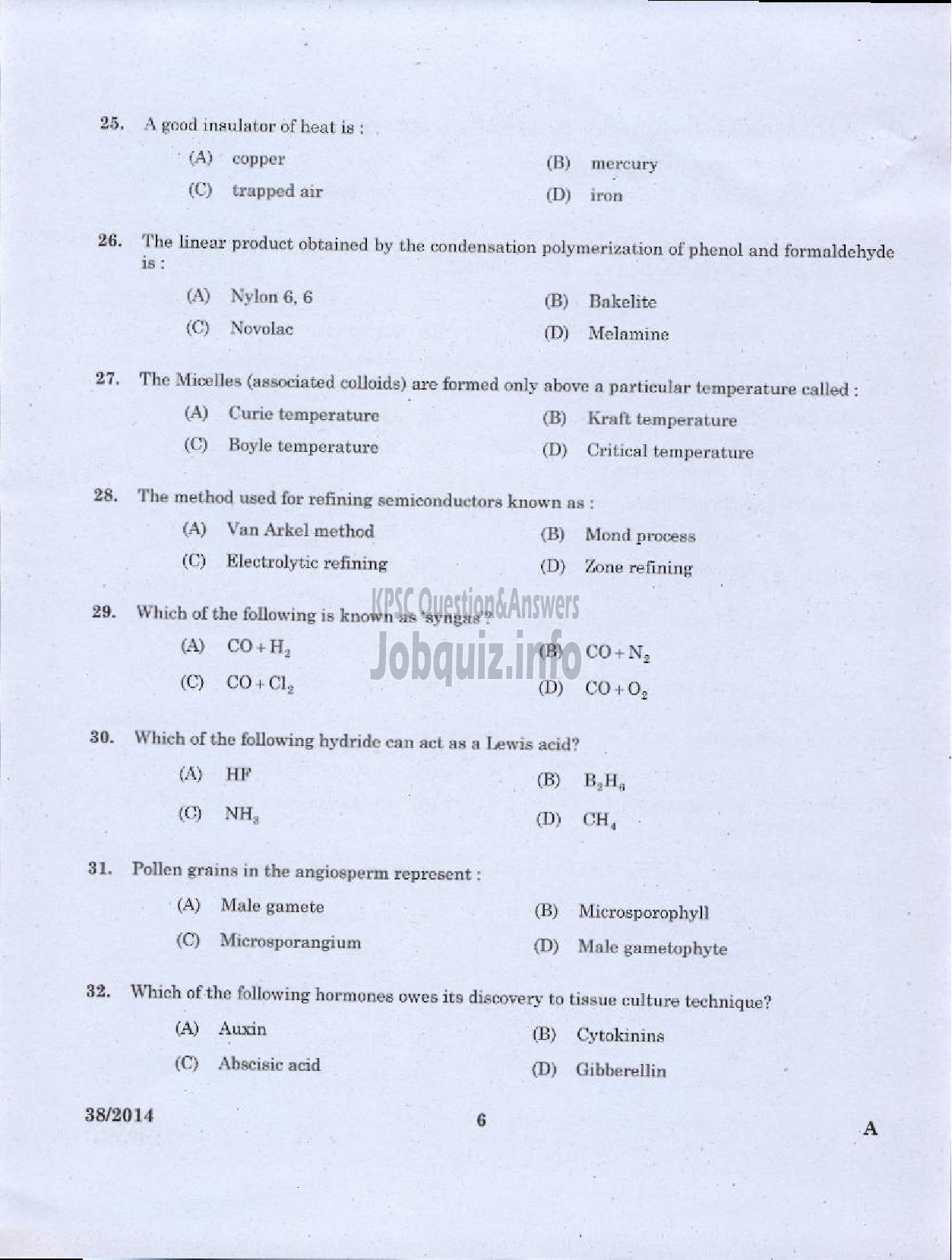 Kerala PSC Question Paper - STAFF NURSE GRADE II MEDICAL EDUCATION AND NCA M HEALTH SERVICE KKD-4