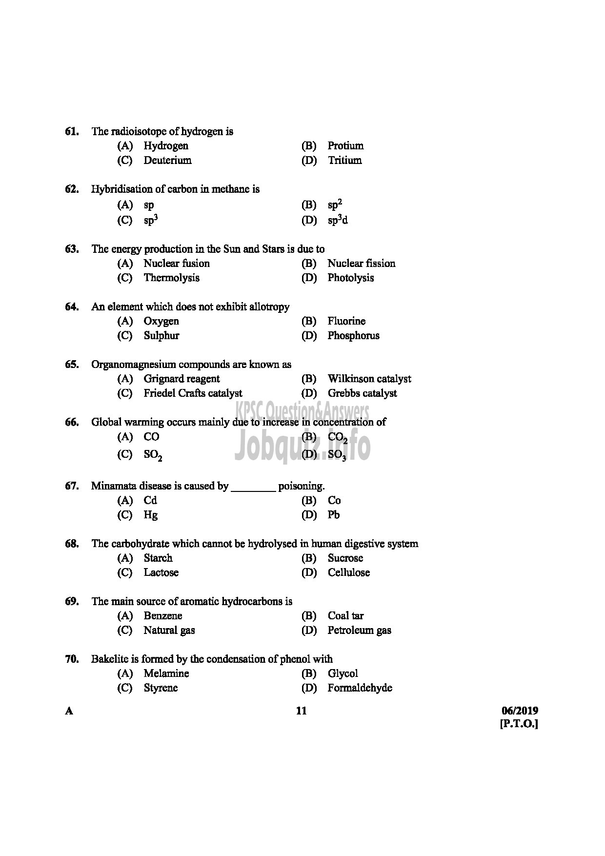 Kerala PSC Question Paper - STATION OFFICER English-11