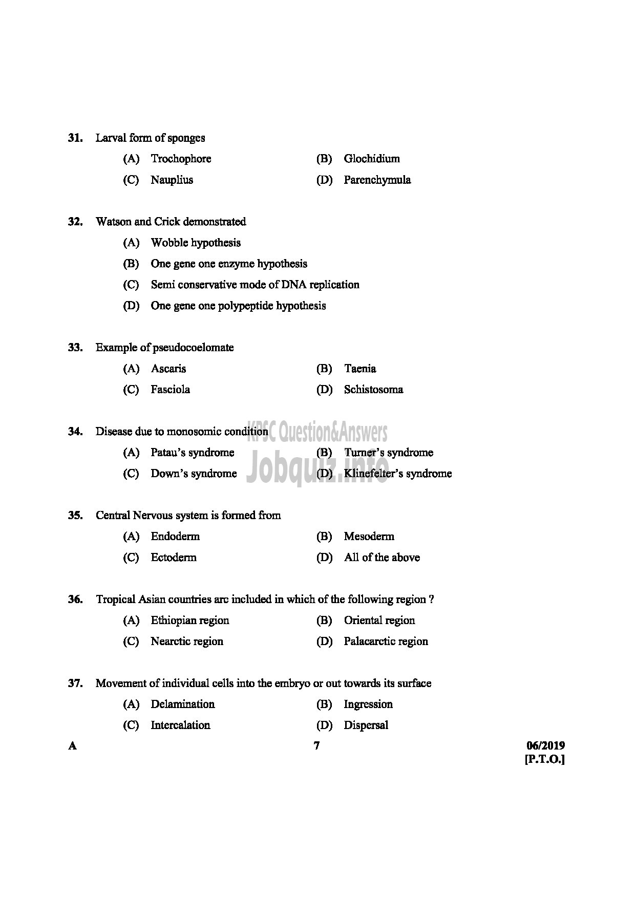 Kerala PSC Question Paper - STATION OFFICER English-7