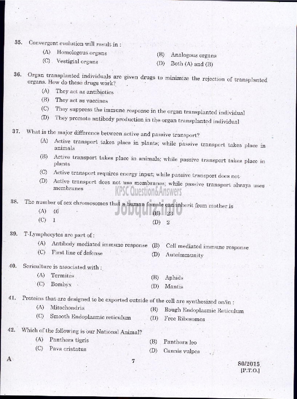 Kerala PSC Question Paper - STATION OFFICER TRAINEE FIRE AND RESCUE SERVICES-5