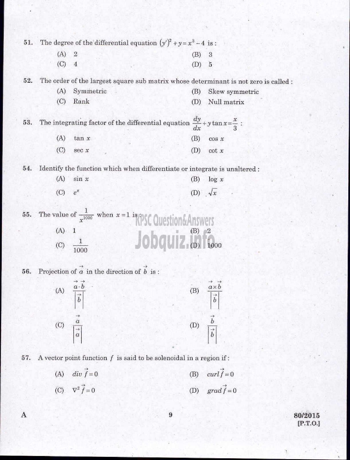 Kerala PSC Question Paper - STATION OFFICER TRAINEE FIRE AND RESCUE SERVICES-7