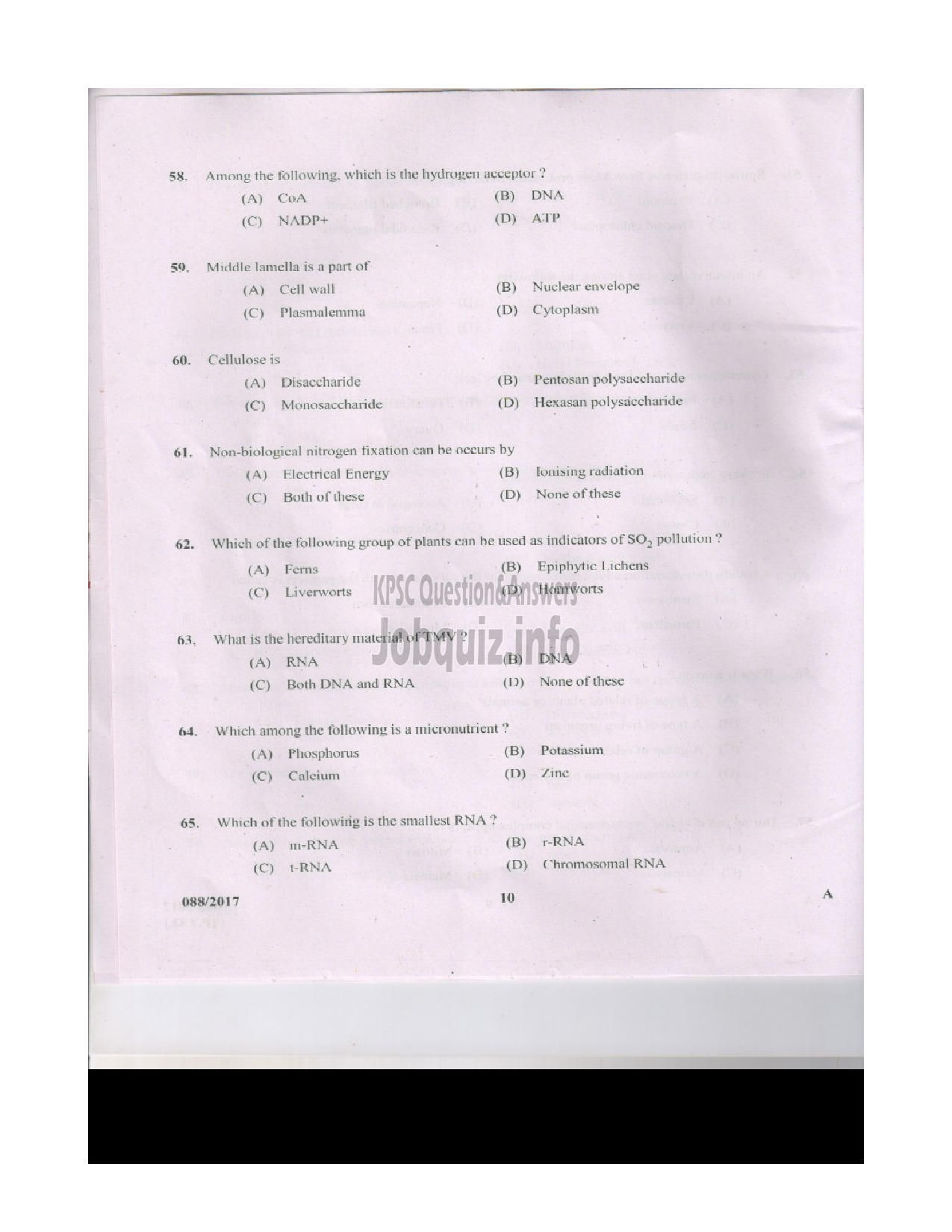 Kerala PSC Question Paper - STATION OFFICER TRAINEE FIRE AND RESCUE SERVICES QUESTION PAPER-9