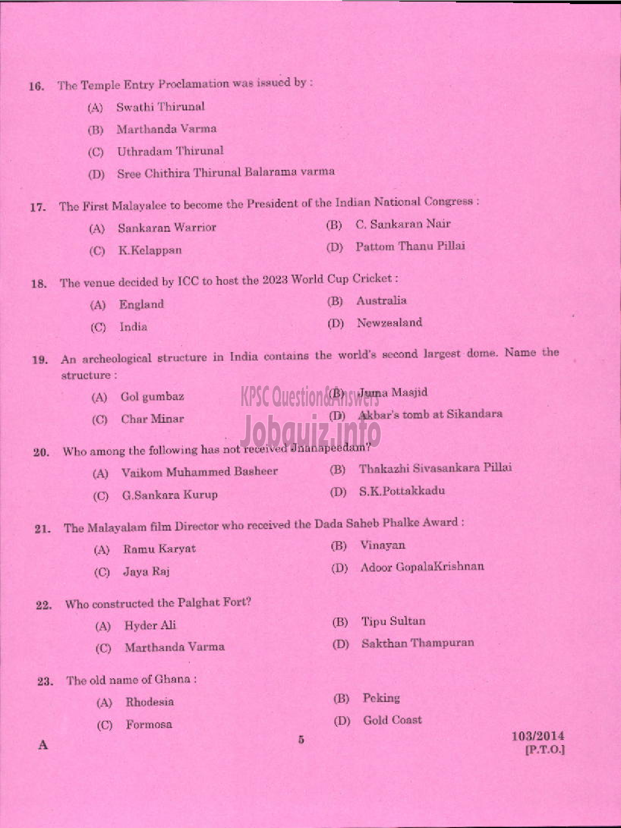 Kerala PSC Question Paper - STENOGRAPHER GRADE IV STEEL AND INDUSTRIAL FORGINGS LIMITED-3