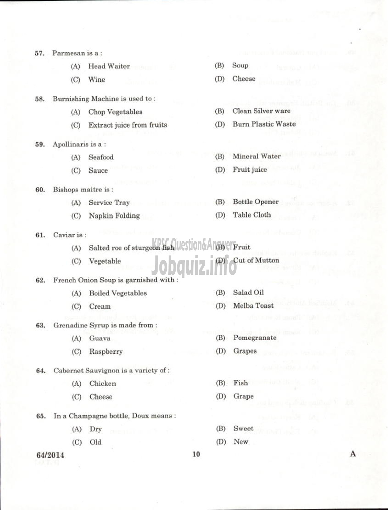 Kerala PSC Question Paper - STEWARD SC DEVELOPMENT TVM KLM KTM KKD KNR KSGD DISTRICTS-8