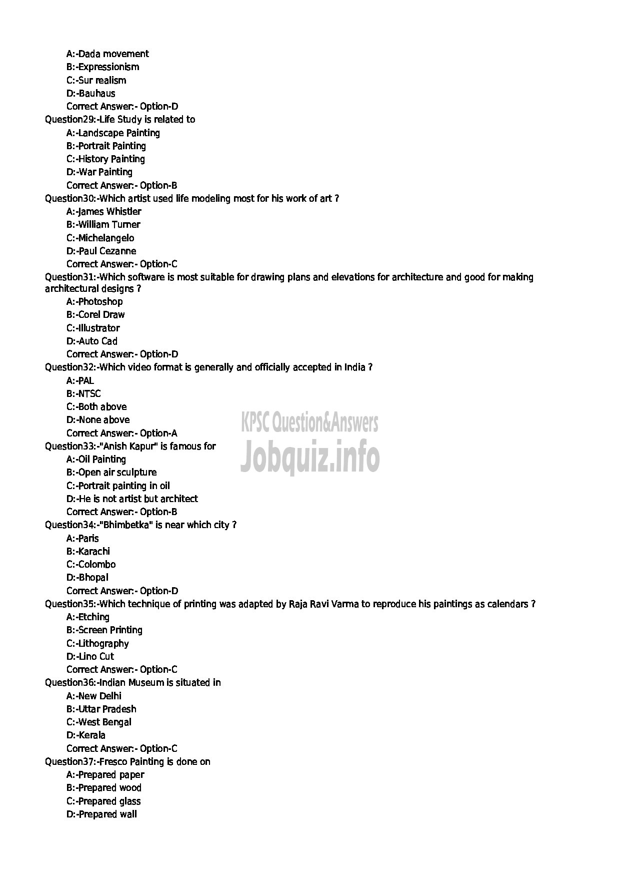 Kerala PSC Question Paper - STUDIO ASSISTANT KERALA COLLEGIATE EDUCATION MUSIC COLLEGES-4