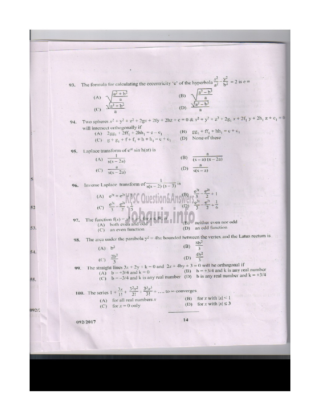 Kerala PSC Question Paper - SUPERINTENDENT OF SURVEY SURVEY AND LAND RECORDS-13