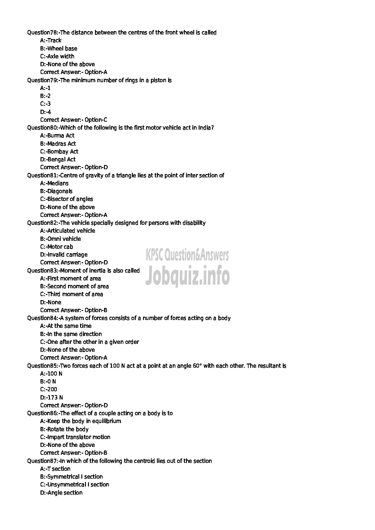 Kerala PSC Question Paper - SYSTEM ANALYST / PROGRAMMER KERALA PUBLIC SERVICE COMMISSION-9