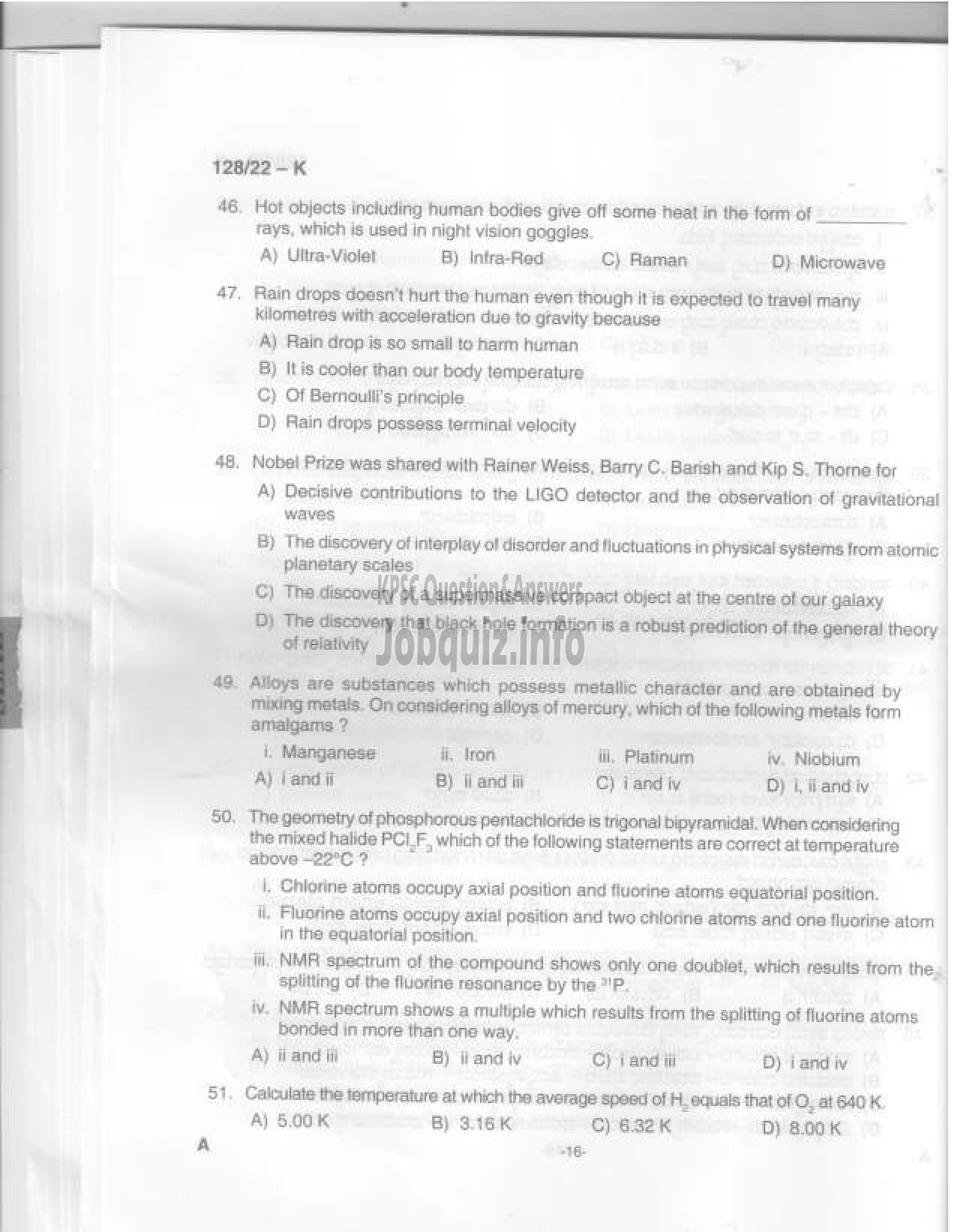 Kerala PSC Question Paper - Sales Assistant, Special Branch Assistant  SBCID, Assistant & Assistant/Auditor  ( Degree Level Main Examination )-17
