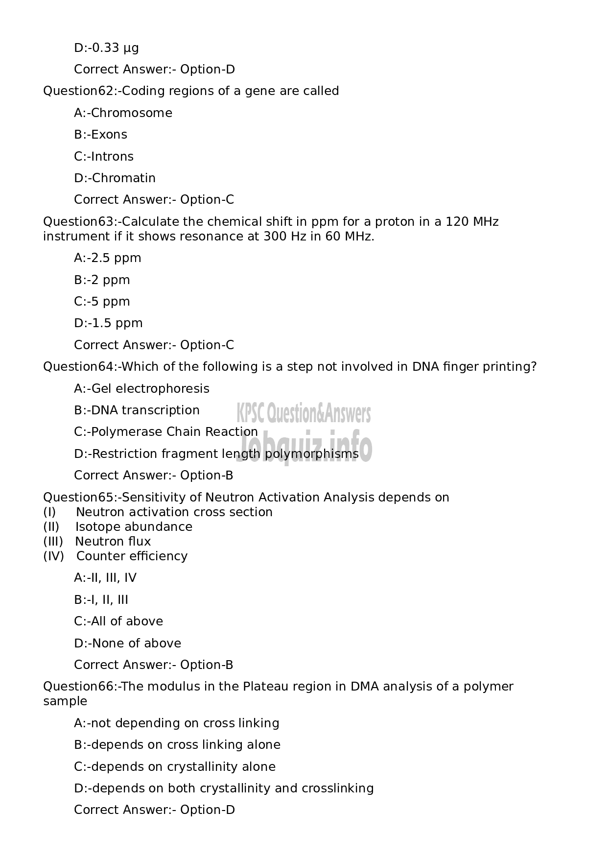 Kerala PSC Question Paper - Scientific Assistant-13