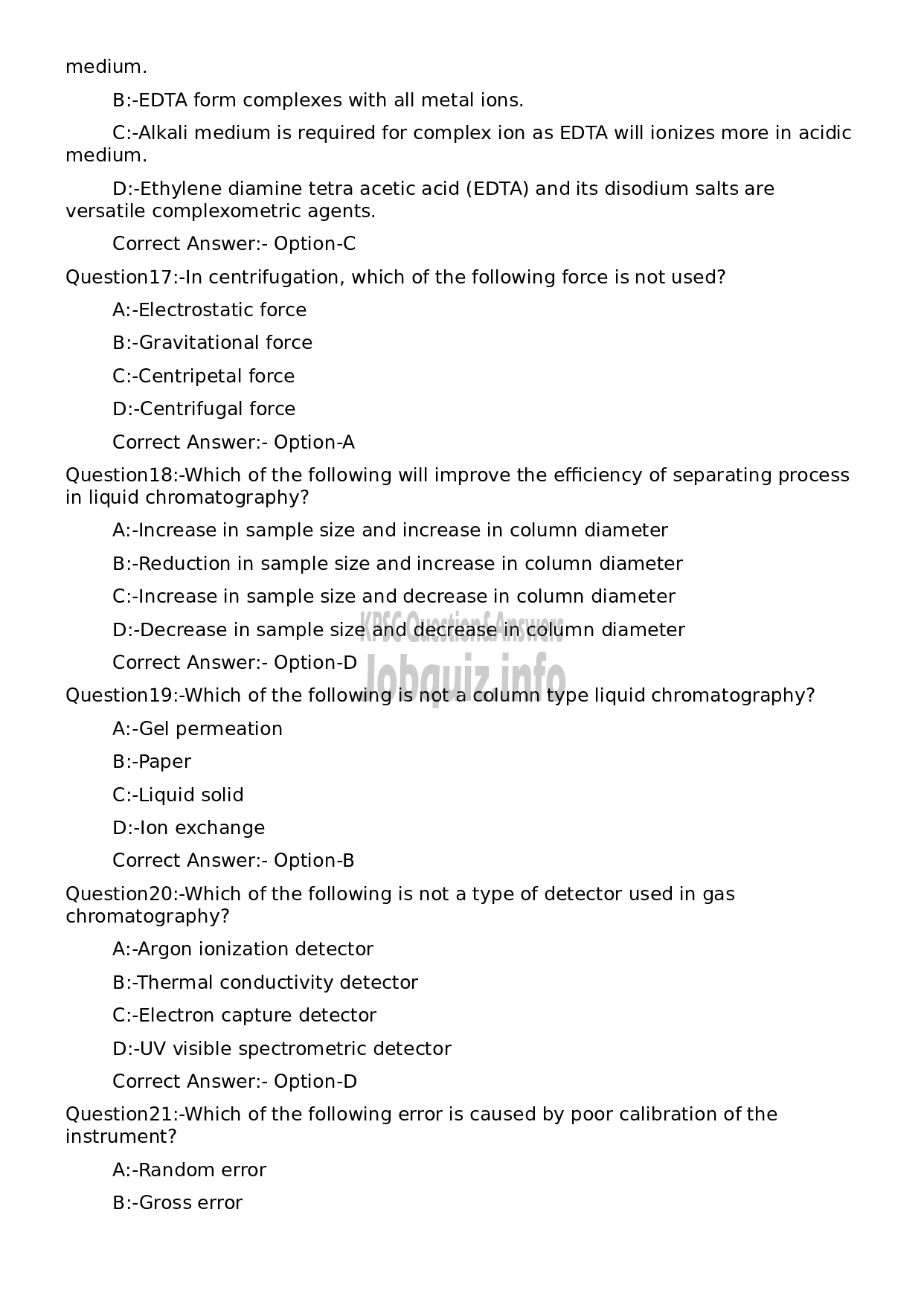 Kerala PSC Question Paper - Scientific Assistant-4