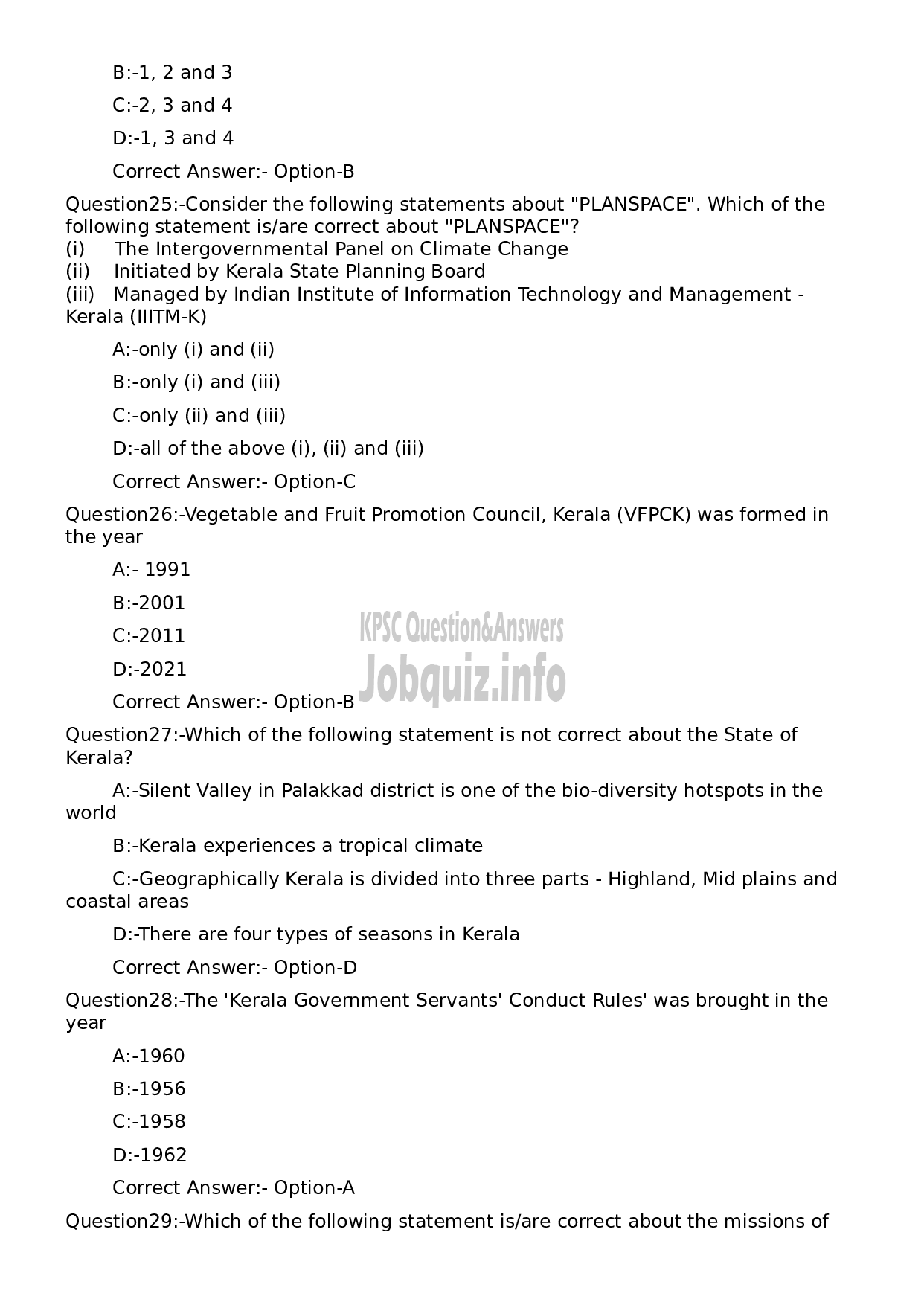 Kerala PSC Question Paper - Security Officer-6