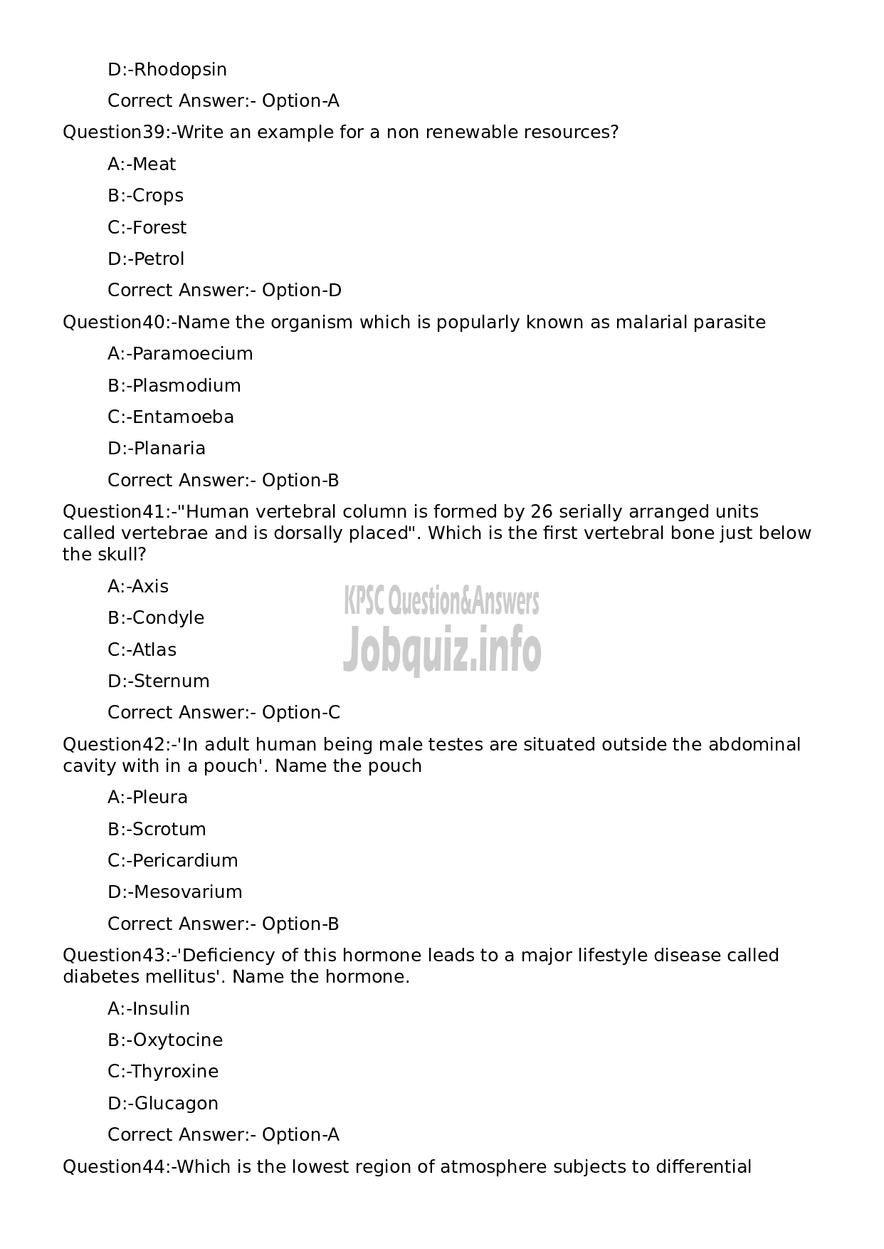 Kerala PSC Question Paper - Security Officer-9