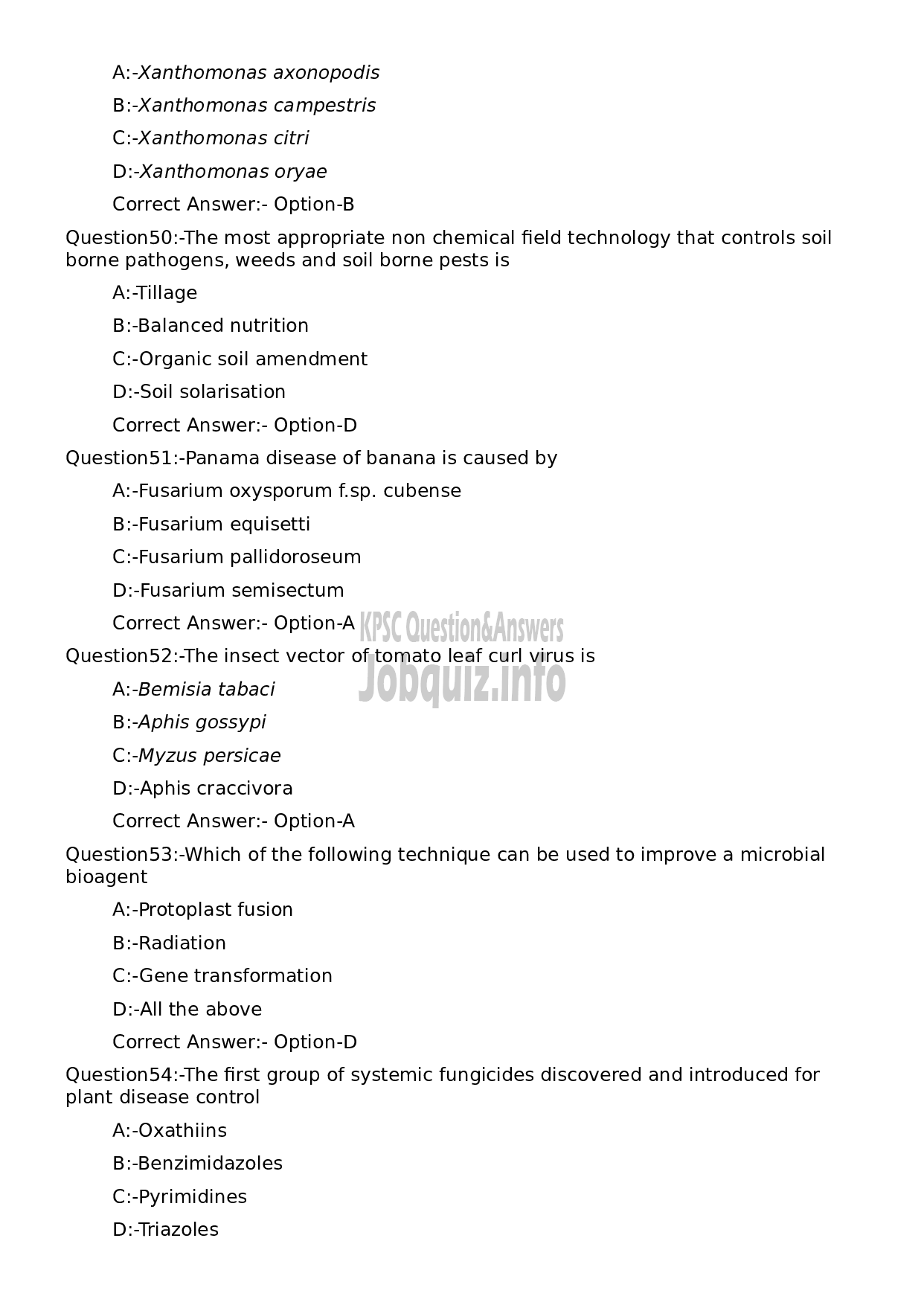 Kerala PSC Question Paper - Soil Survey Officer/ Research Assistant/ Cartographer/ Technical Assistant (NCA- SC)-10