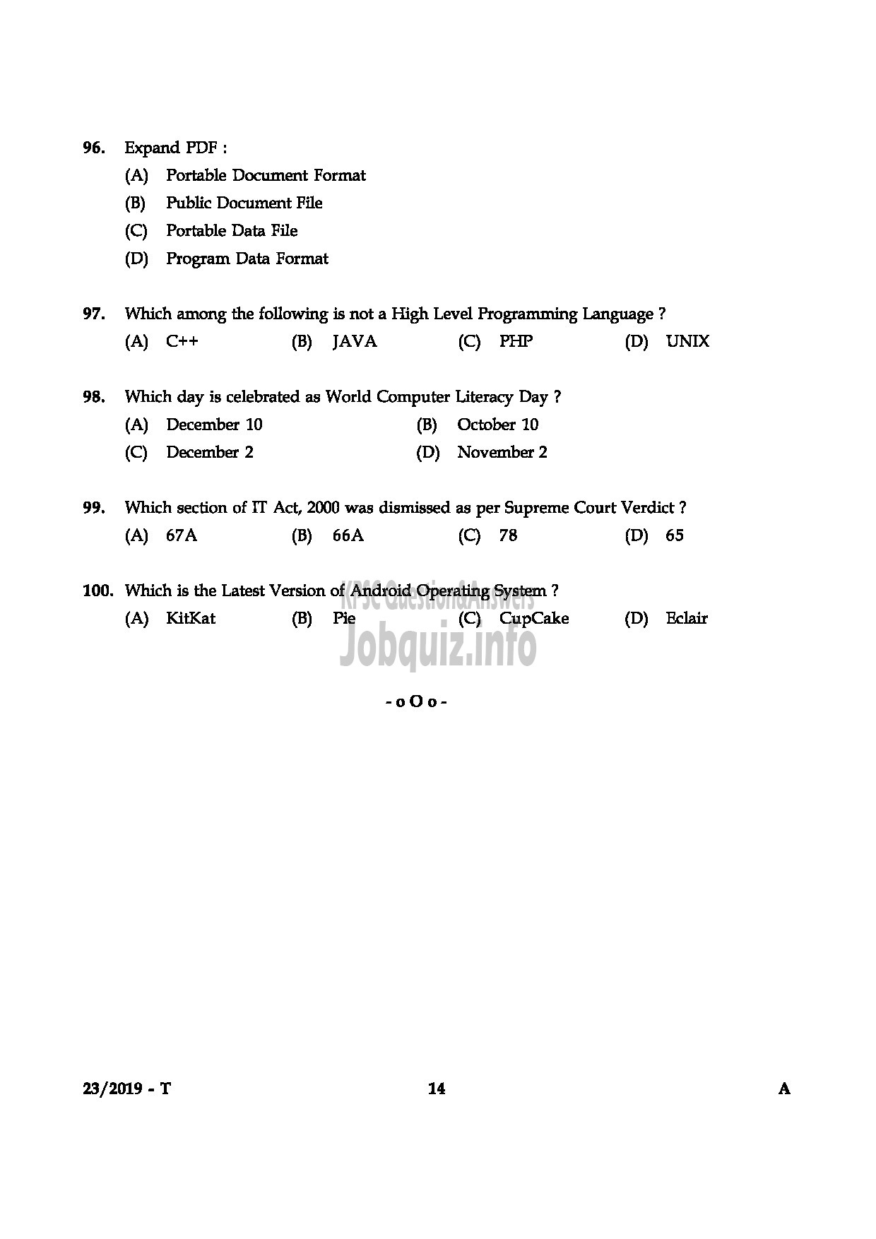 Kerala PSC Question Paper - Sr.Supdt/Accounts Officer Kerala State Insurance Sr.Supdt (SR from ST only Dairy Development-13