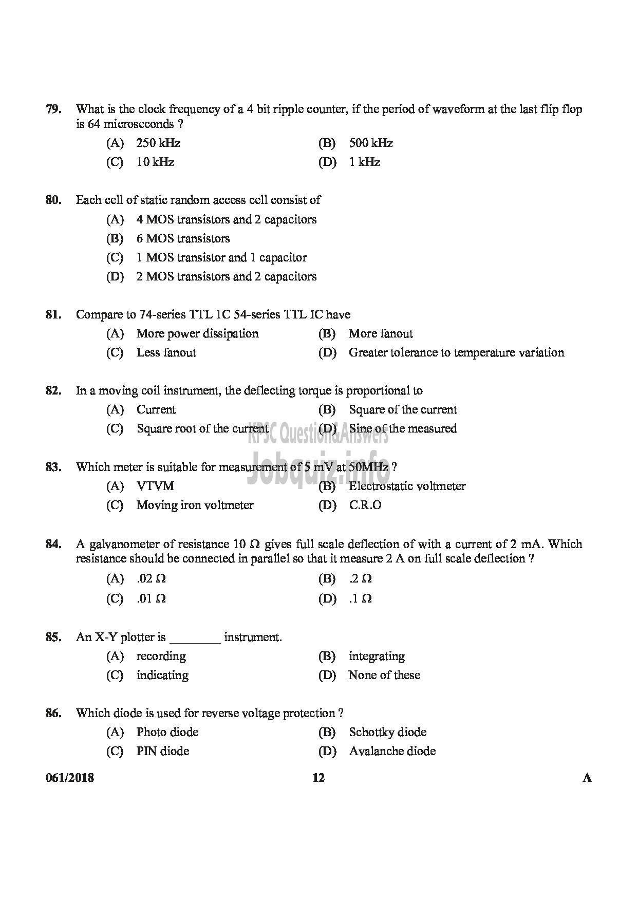 Kerala PSC Question Paper - TECHNICAL ASSISTANT LEGAL METROLOGY-12