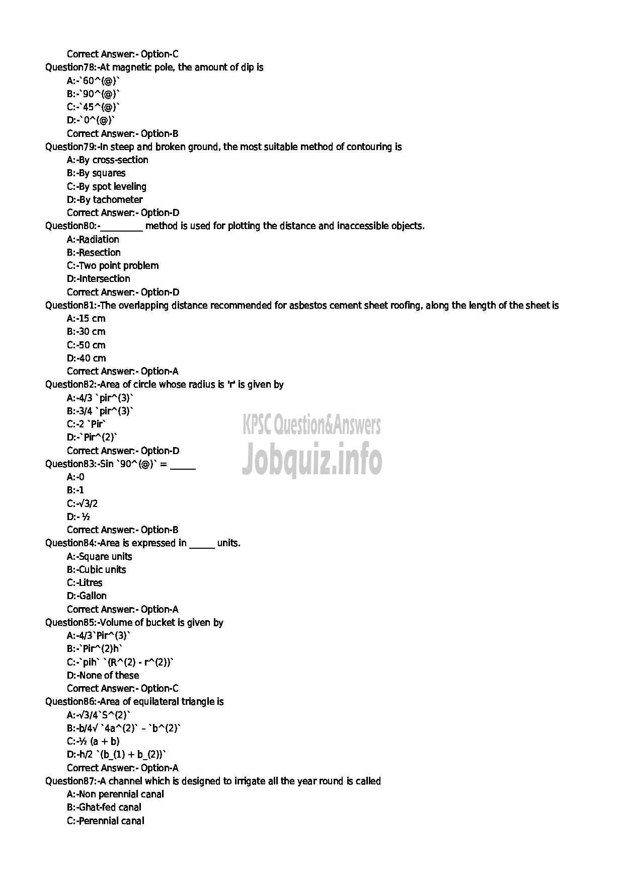 Kerala PSC Question Paper - TRACER SR FOR ST TOWN AND COUNTRY PLANNING-9