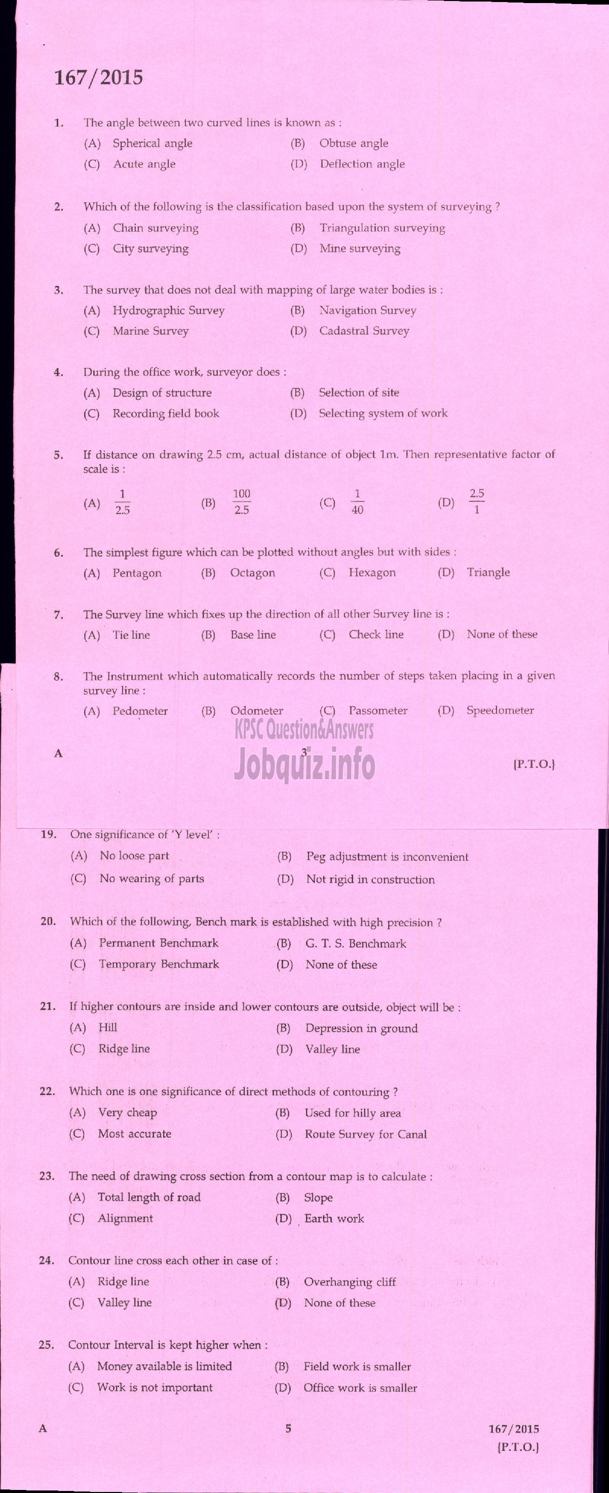Kerala PSC Question Paper - TRACER TOWN AND COUNTRY PLANNING-1