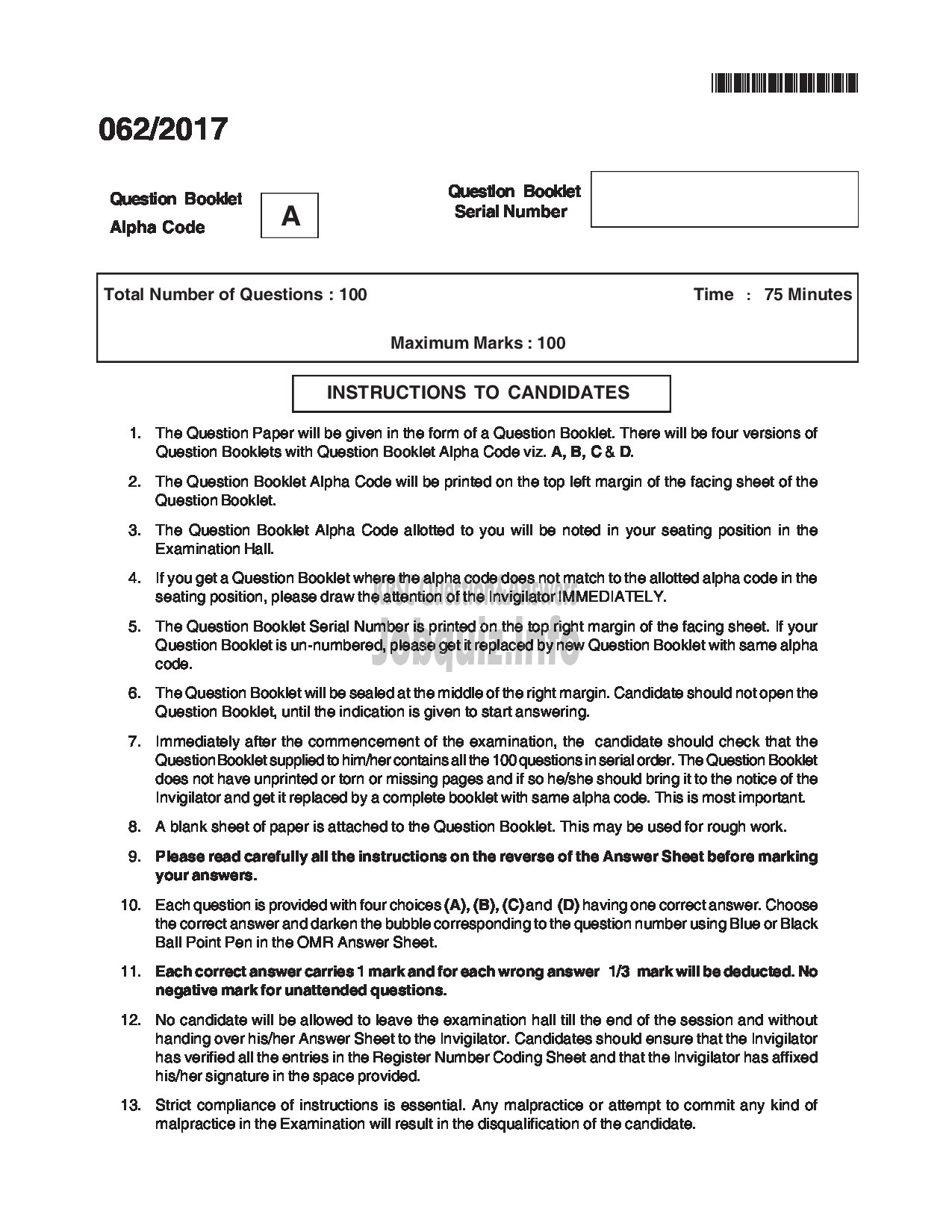 Kerala PSC Question Paper - TRADESMAN CHEMICAL ENGINEERING TECHNICAL EDUCATION QUESTION PAPER-1