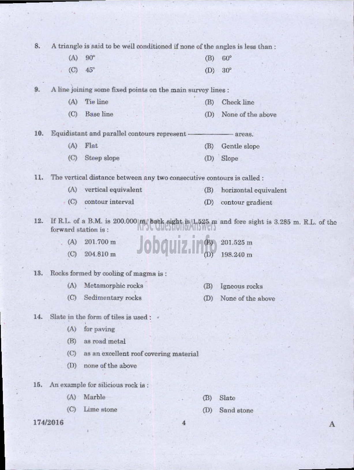 Kerala PSC Question Paper - TRADESMAN SM LAB TECHNICAL EDUCATION-2