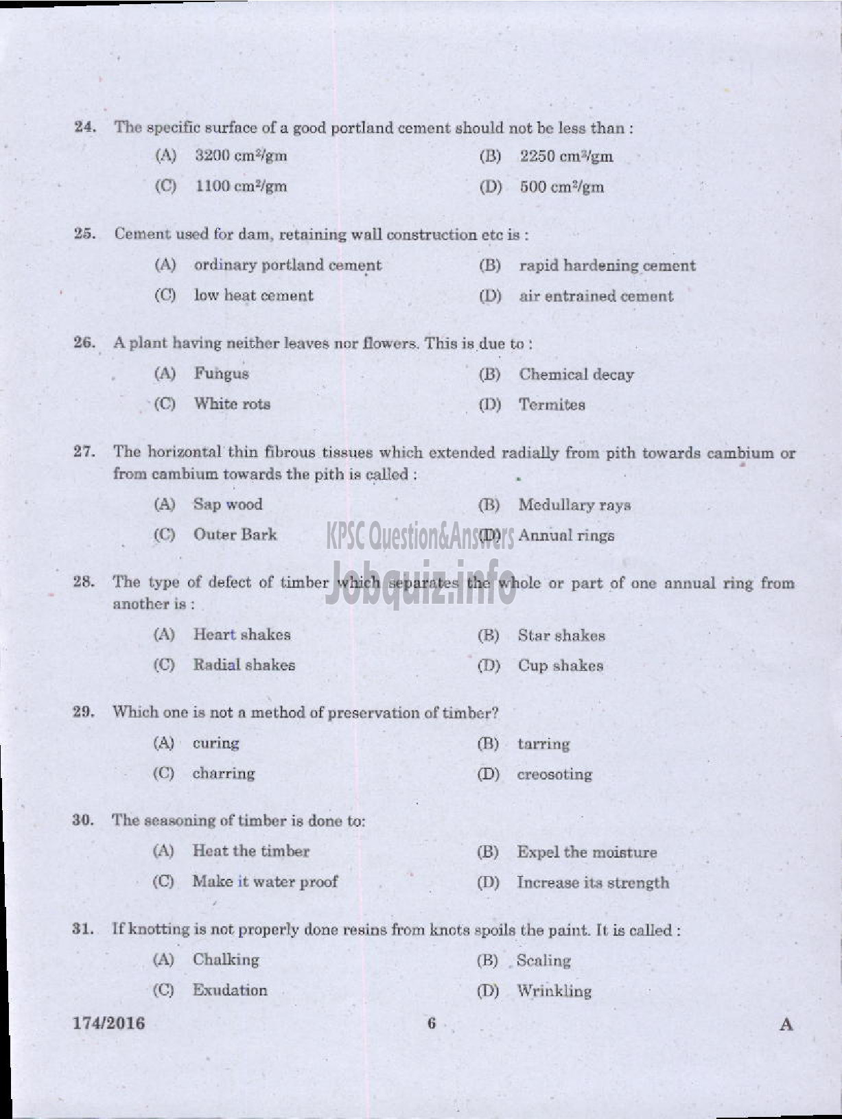 Kerala PSC Question Paper - TRADESMAN SM LAB TECHNICAL EDUCATION-4