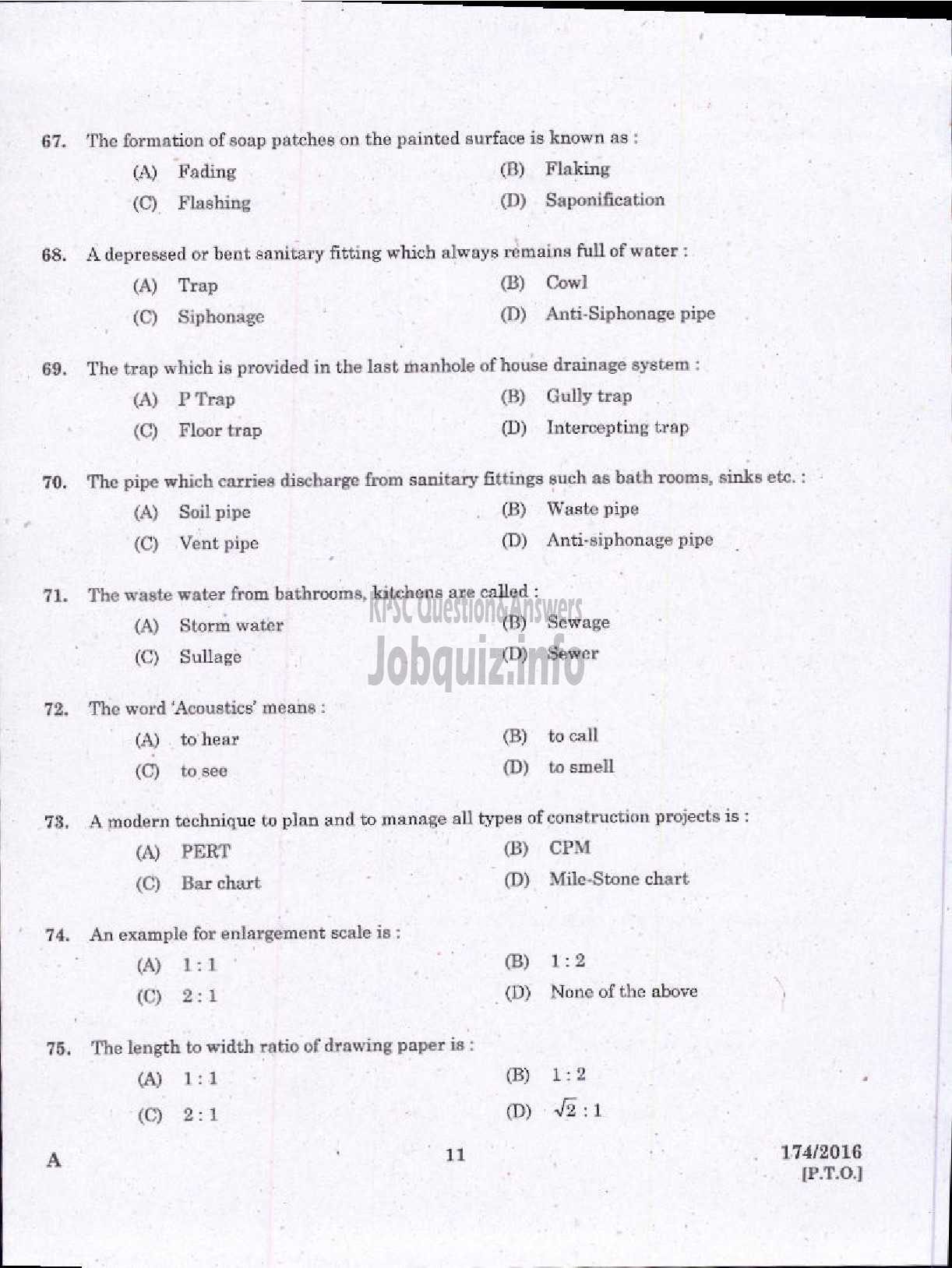 Kerala PSC Question Paper - TRADESMAN SM LAB TECHNICAL EDUCATION-9