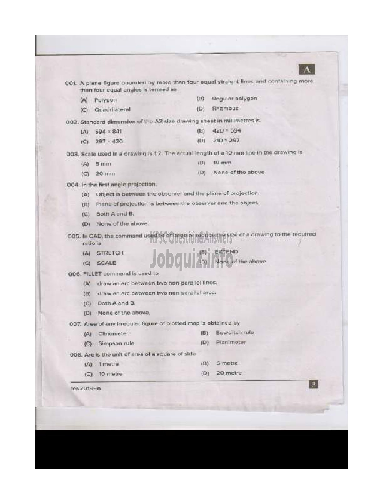 Kerala PSC Question Paper - TRAINING INSTRUCTOR SURVEYOR IN SC DEVELOPMENT DEPARTMENT English -2