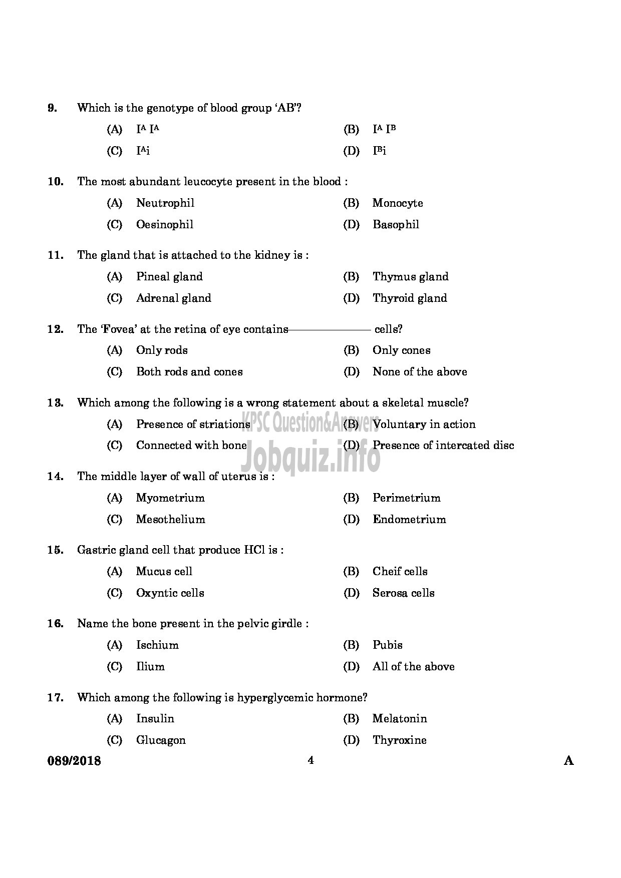 Kerala PSC Question Paper - TREATMENT ORGANIZER GR II HEALTH SERVICES KASARAGOD ENGLISH -2