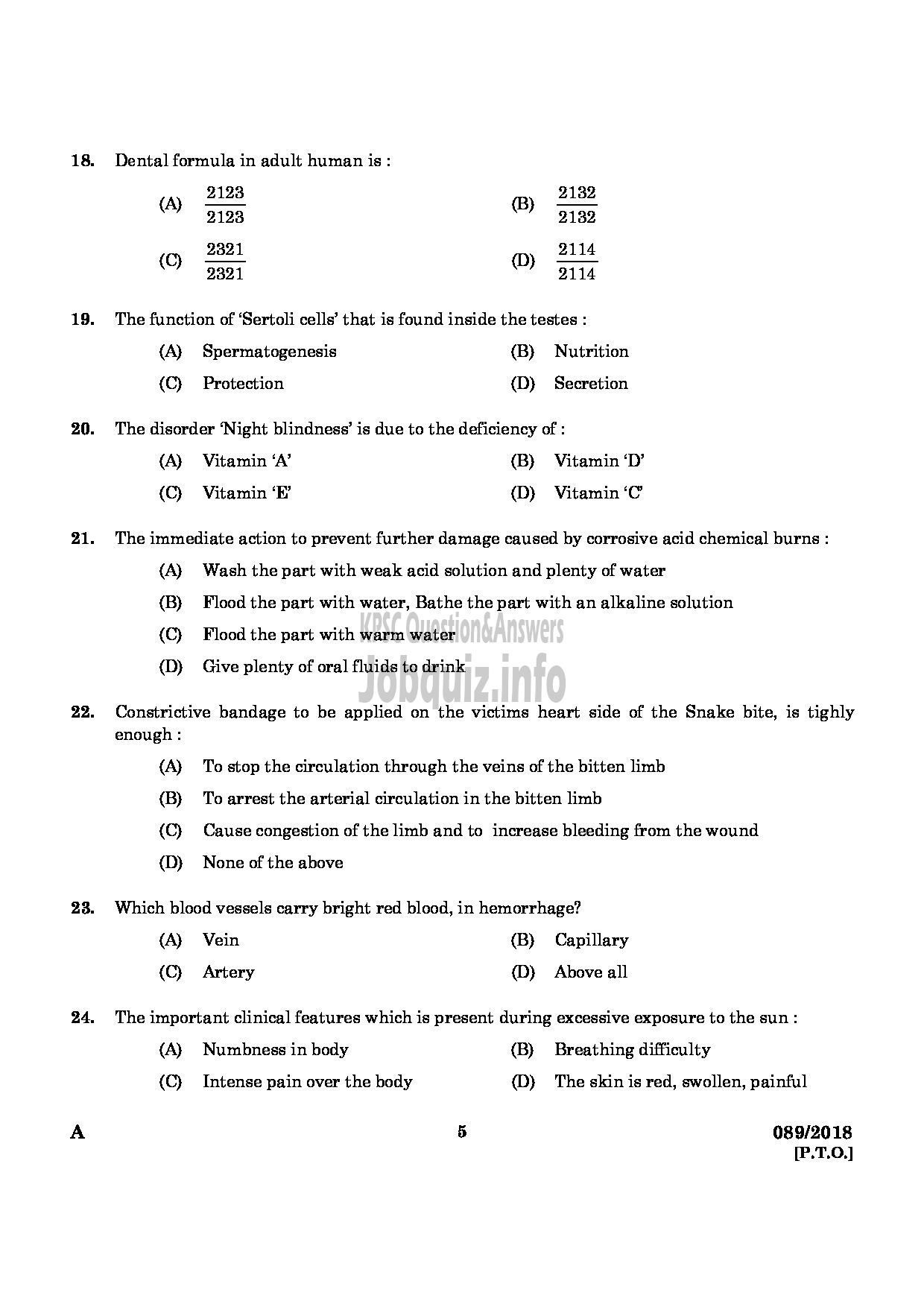 Kerala PSC Question Paper - TREATMENT ORGANIZER GR II HEALTH SERVICES KASARAGOD ENGLISH -3