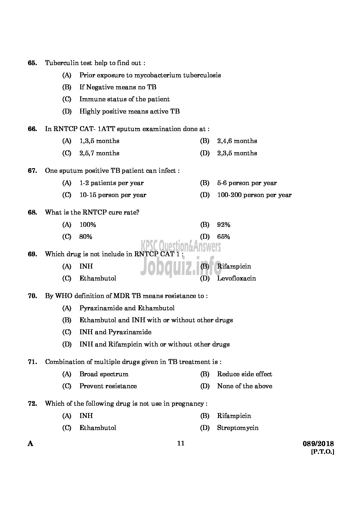 Kerala PSC Question Paper - TREATMENT ORGANIZER GR II HEALTH SERVICES KASARAGOD ENGLISH -9