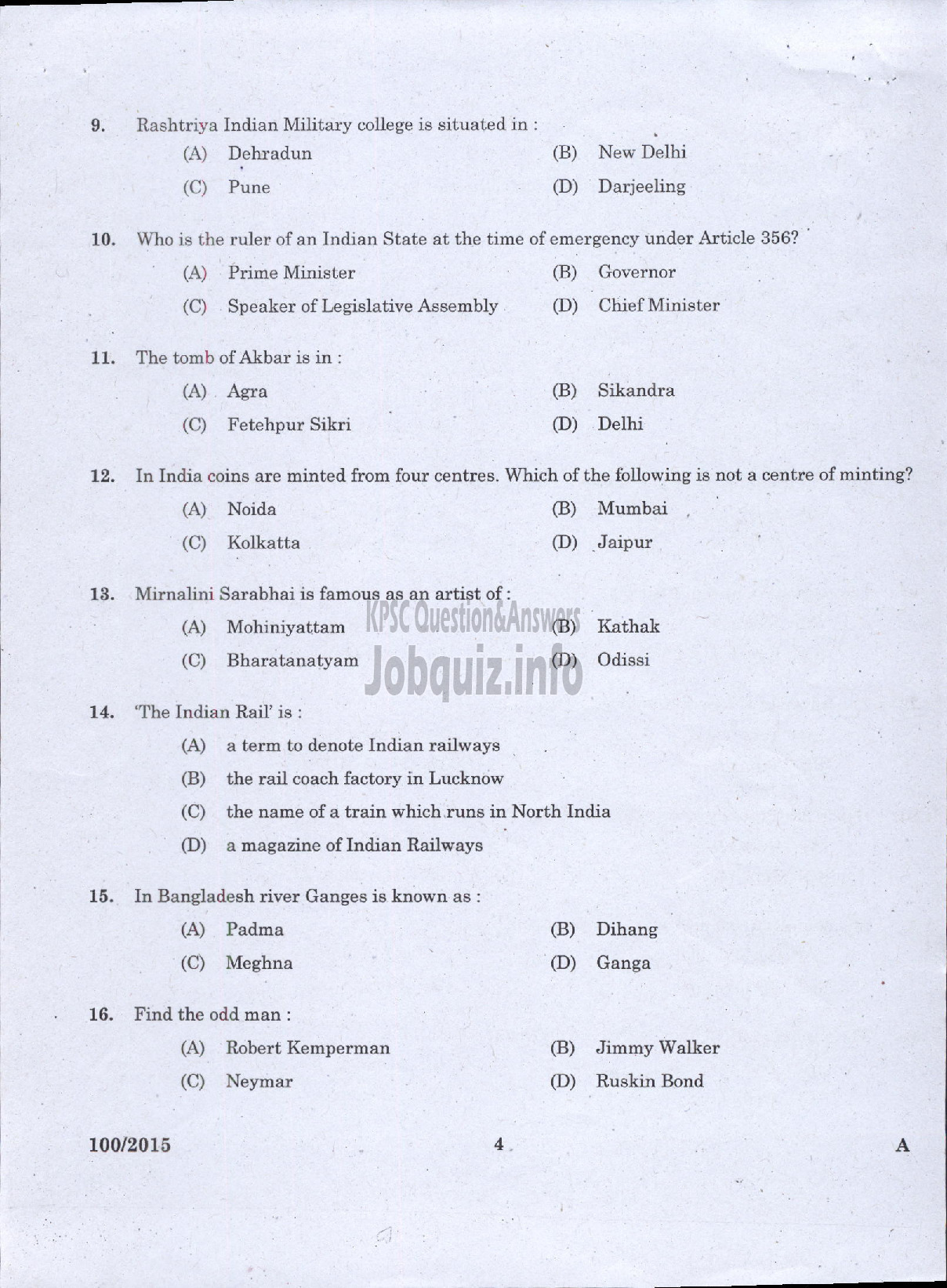 Kerala PSC Question Paper - TYYPIST GRADE II / STENO TYPIST / CLERK TYPIST / TYPIST KERALA STATE HOUSING BOARD / KERALA SHIPPING AND INLAND NAVIGATION CORP LTD / VARIOUS / KERALA ELECTRICAL AND ALLIED ENGINEERING COMPANY LTD-2