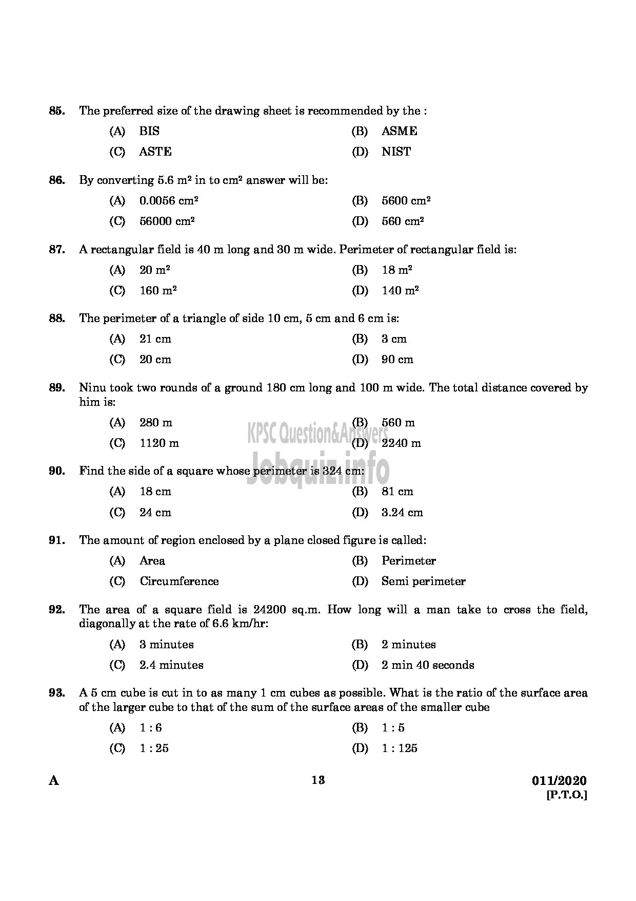 Kerala PSC Question Paper - Tracer Grade I Malabar Cements Limited-11