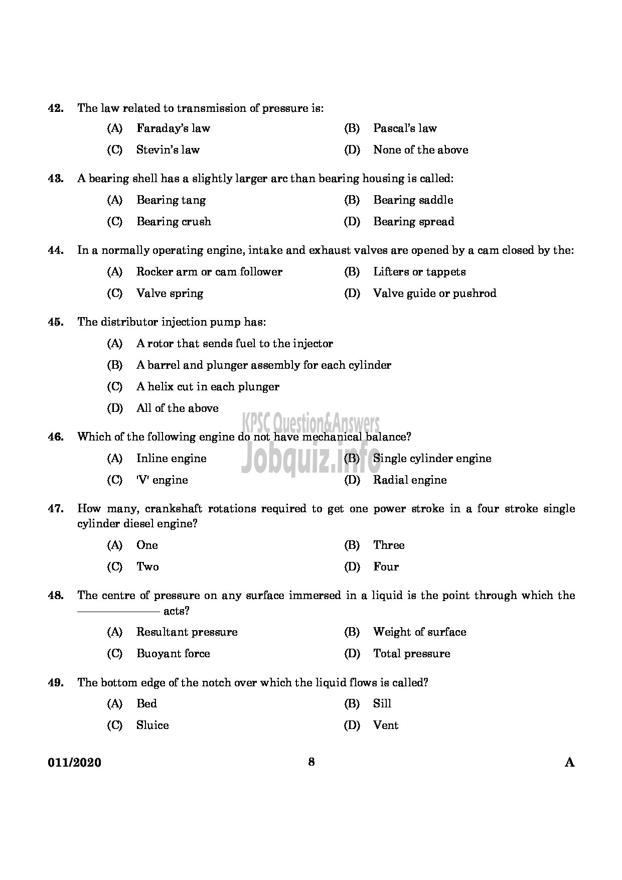 Kerala PSC Question Paper - Tracer Grade I Malabar Cements Limited-6