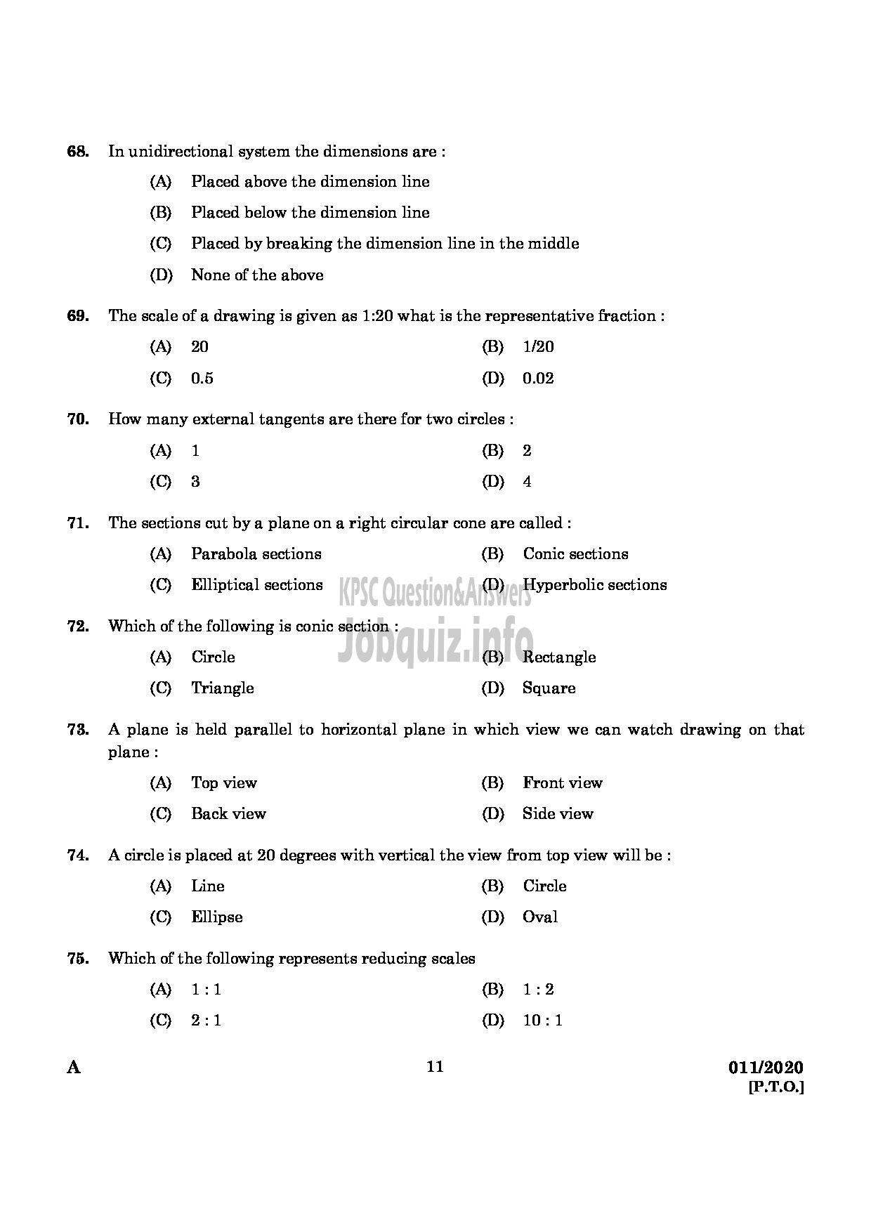 Kerala PSC Question Paper - Tracer Grade I Malabar Cements Limited-9