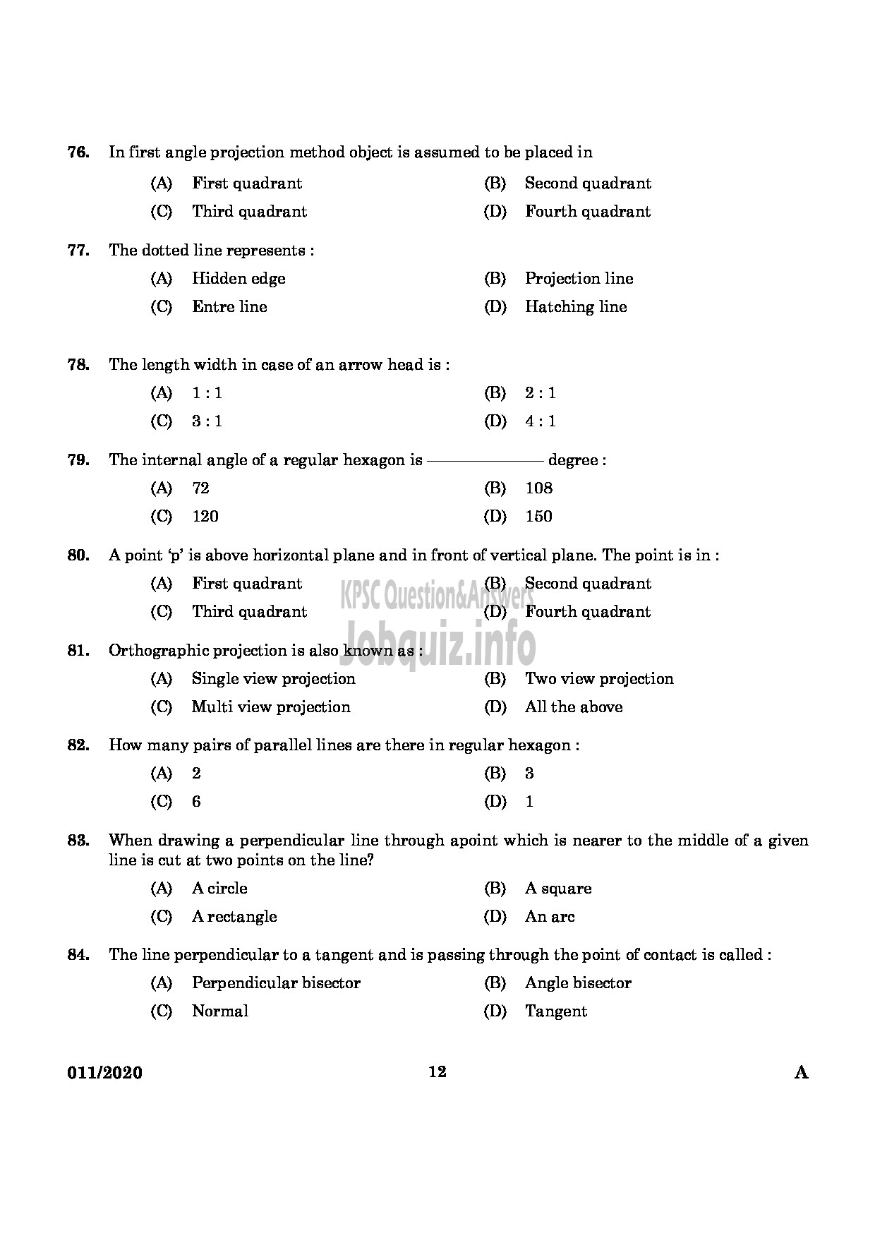 Kerala PSC Question Paper - Tracer Grade I Malabar Cements Limited-10